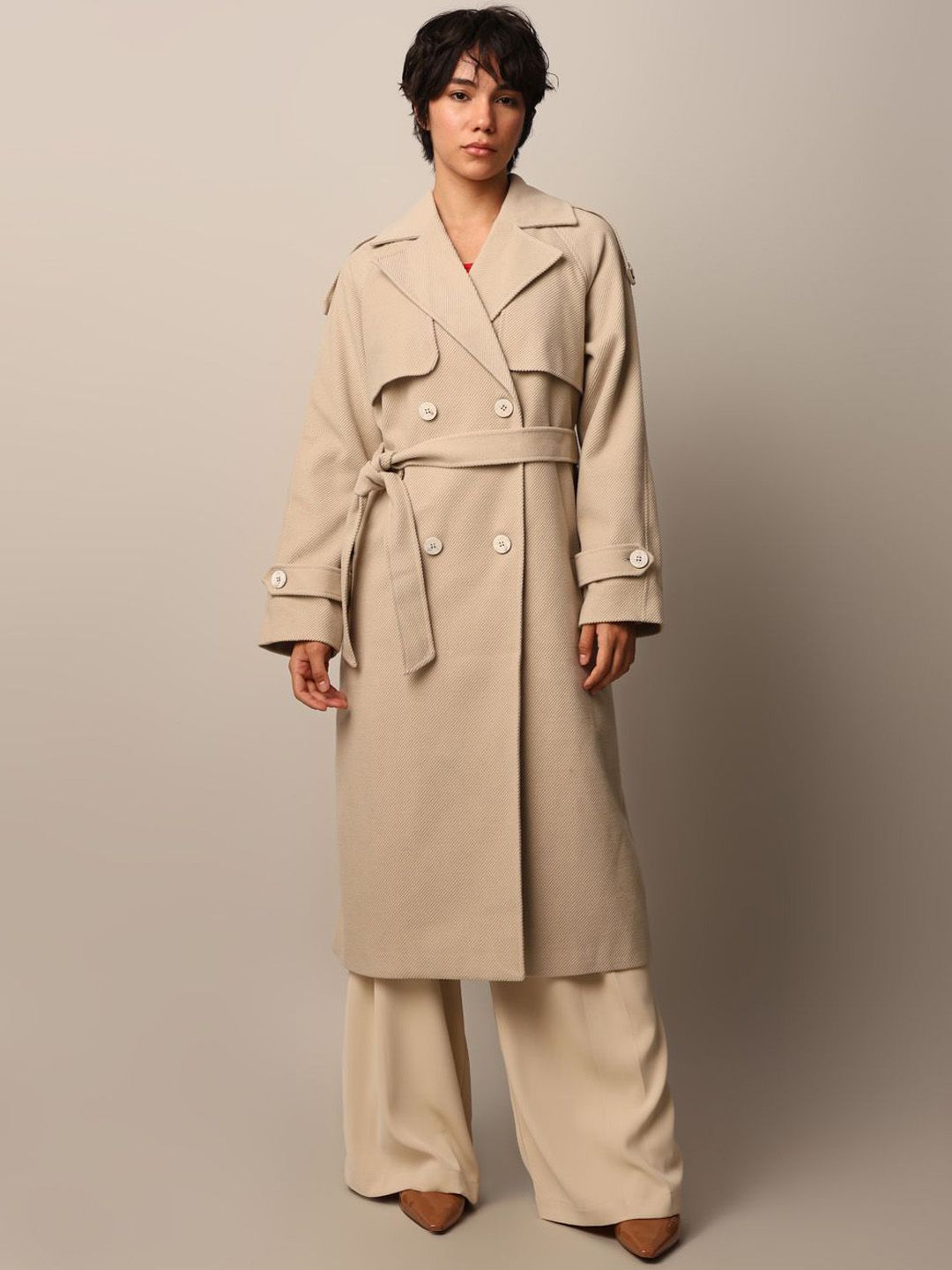 ONLY Women Slim-Fit Double-Breasted Trench Coat-picture-11