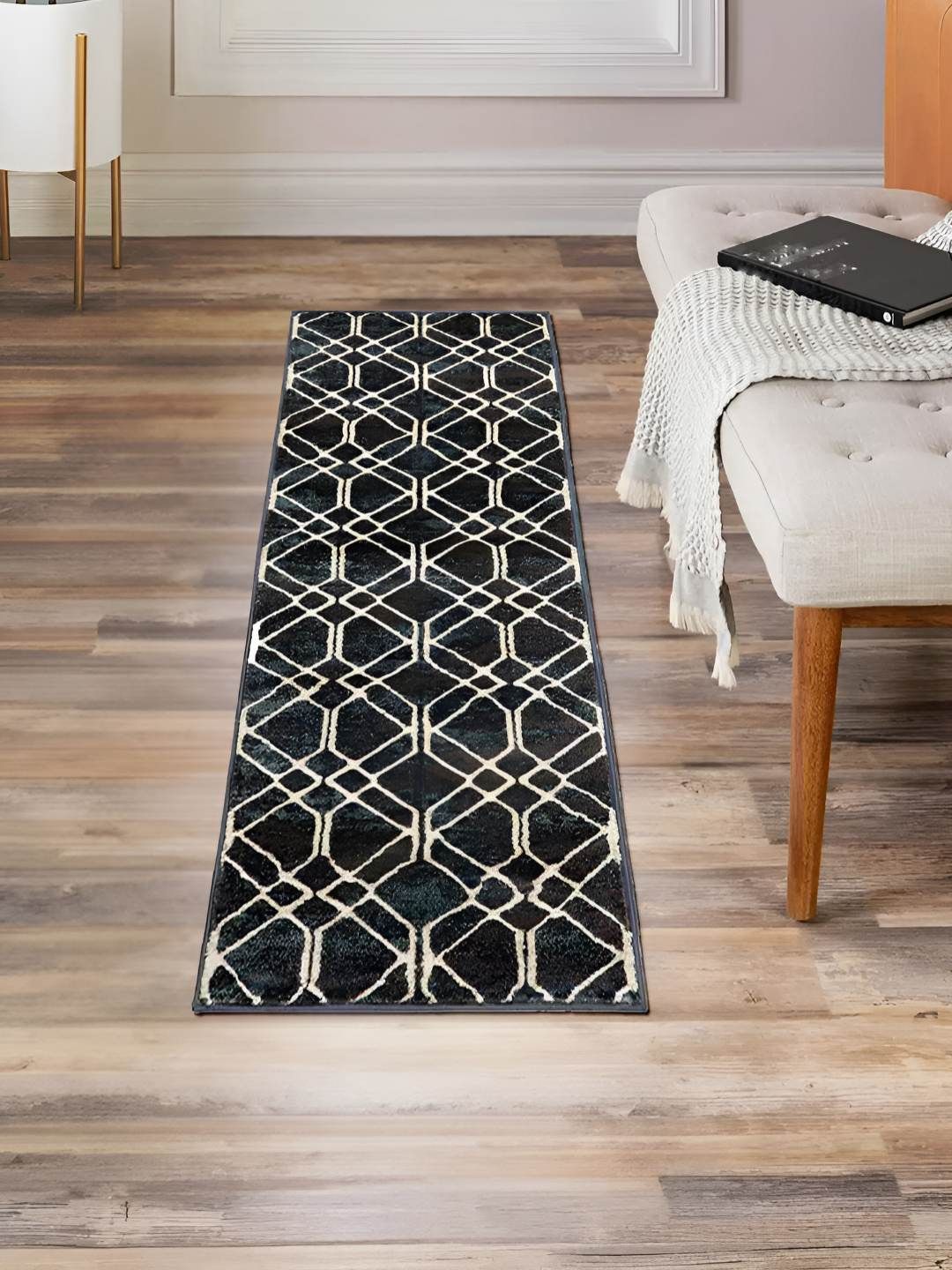 Sapana Carpet-Mats Navy Blue & Beige Printed Floor Runners-picture-37