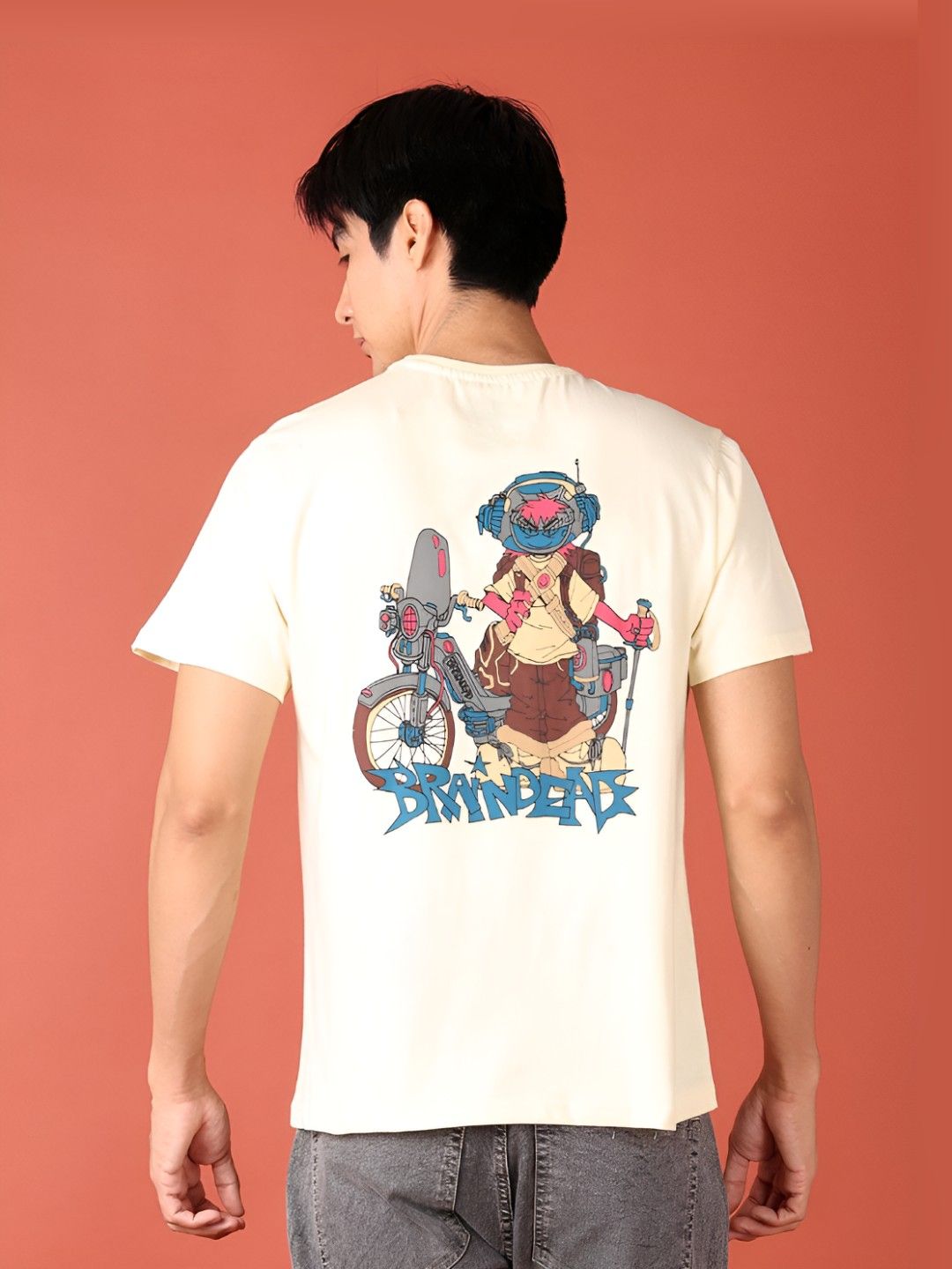 V-Mart Men Graphic Printed Round Neck Cotton T-shirt-image-4