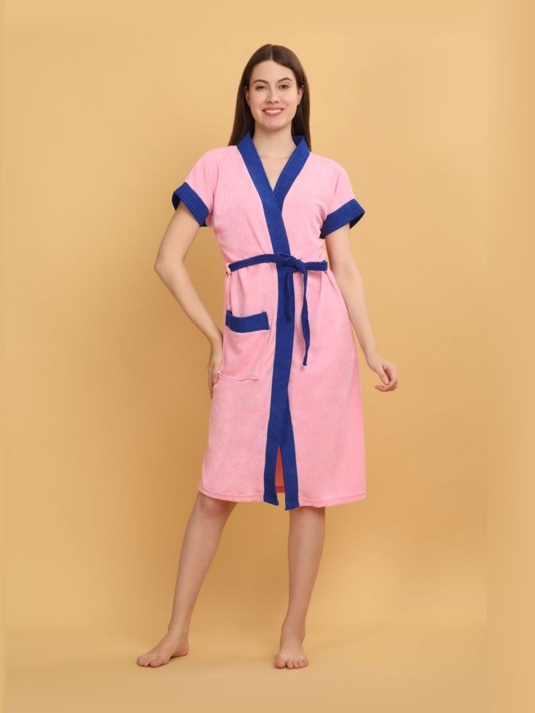 Creeva Unisex Kimono Collar Bath Robe-picture-37