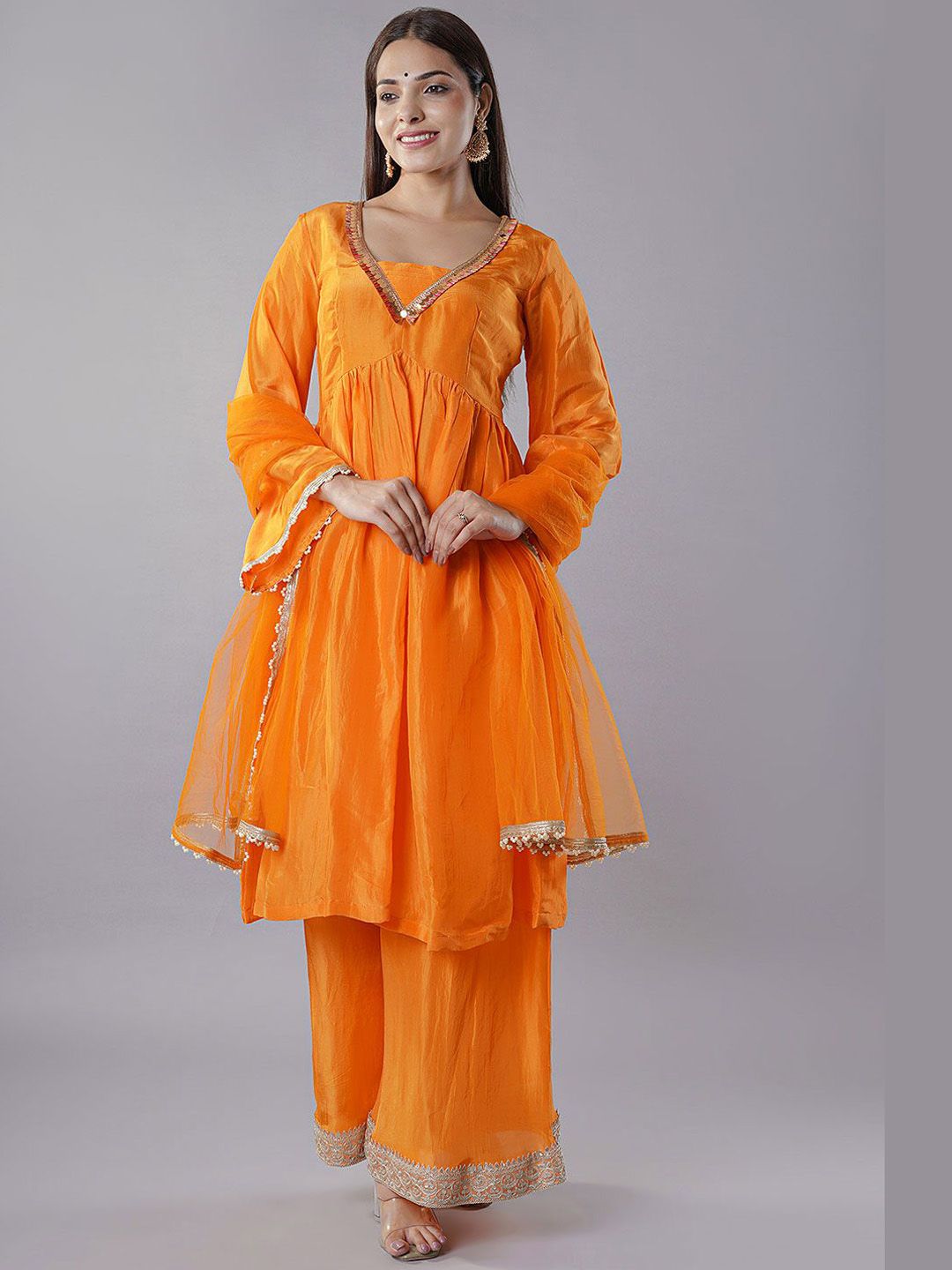 Utsav Fashion Yoke Design Gotta Patti Anarkali Kurta with Palazzos & Dupatta-picture-53