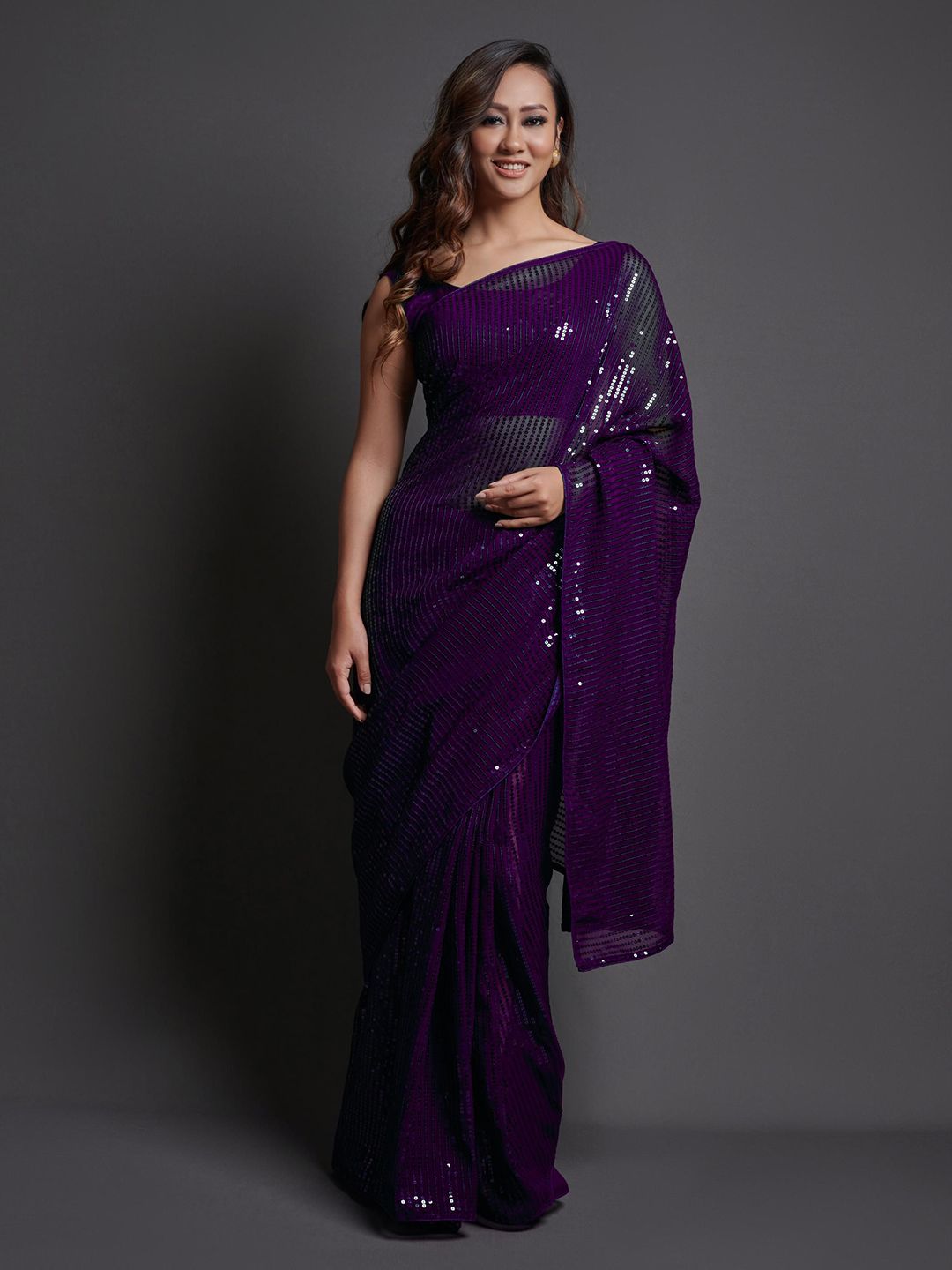 THE52 womens Pure Georgette Saree-picture-12