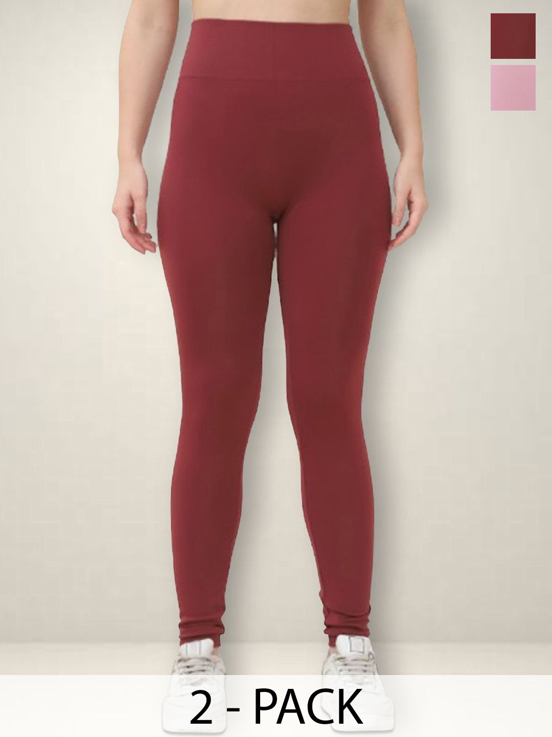 Jinfo Women Pack Of 2 Ankle-Length Training or Gym Tights-picture-57