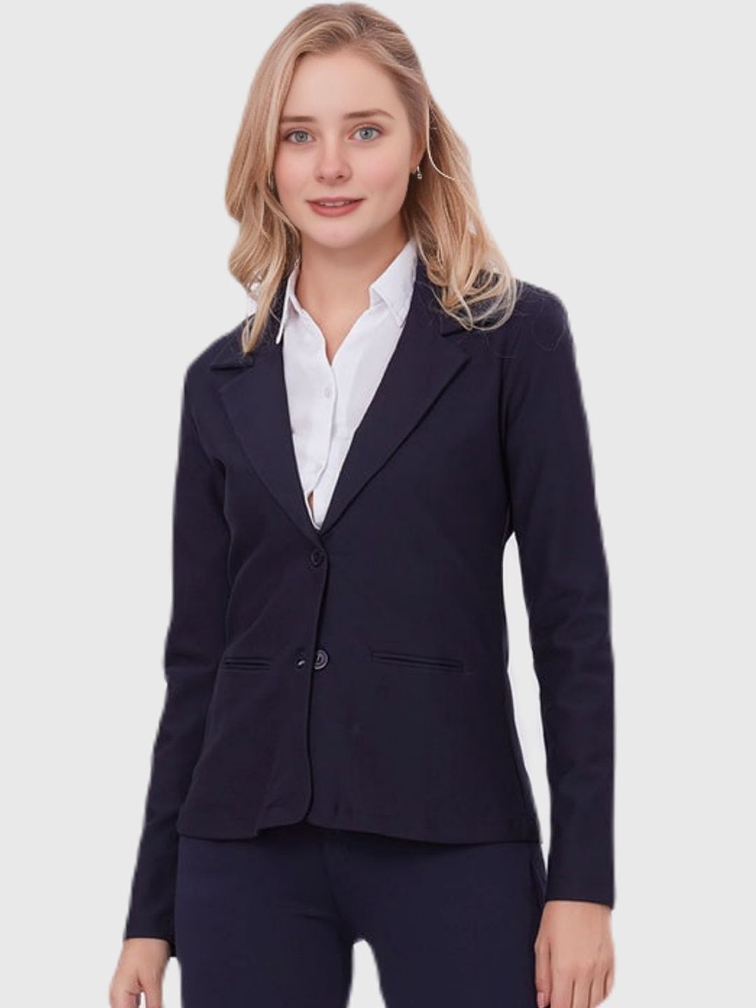 BAESD Women Notched Lapel Collar Single-Breasted Formal Blazer-picture-26