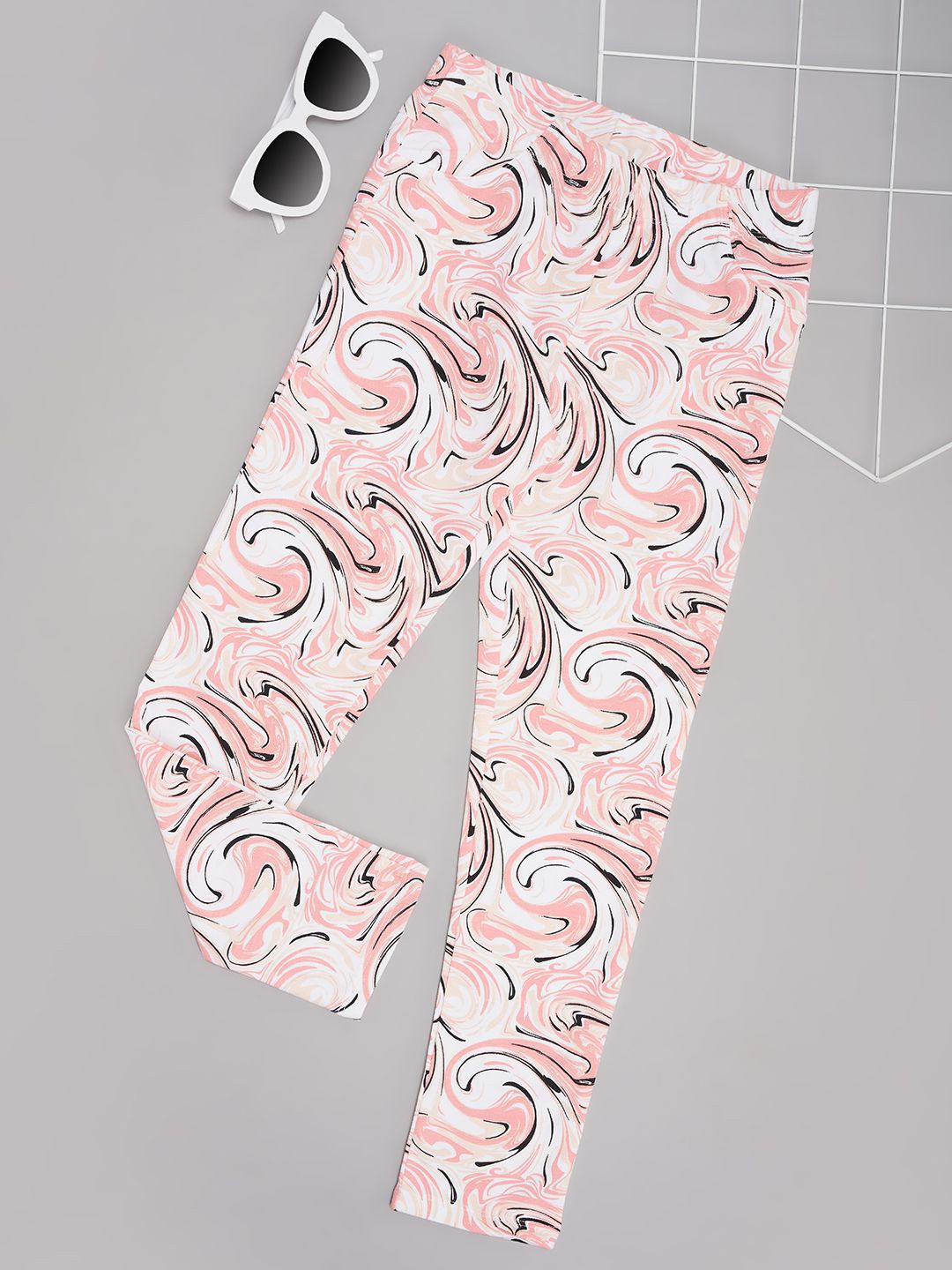 Pantaloons Junior Girls Printed Slim-Fit Mid-Rise Track Pants-picture-12