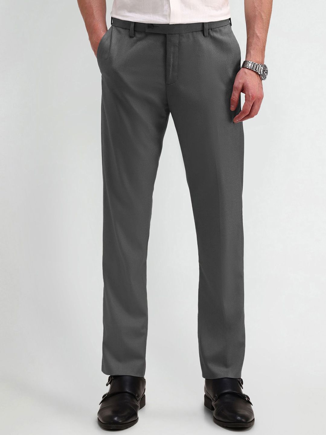 Arrow Men Urban Slim Slim Fit Formal Trousers-picture-34