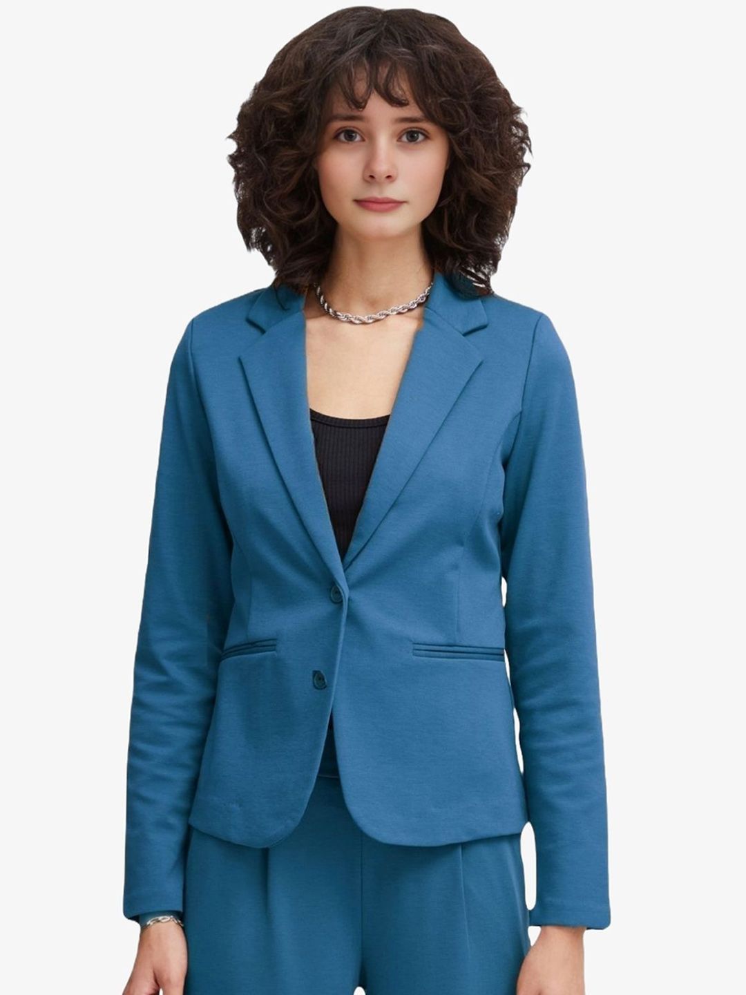 BAESD Notched Lapel Single-Breasted Blazer-picture-33
