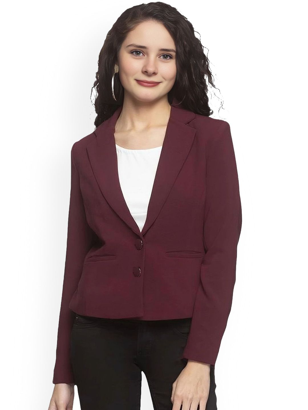 BAESD Women Notched Lapel Collar Single-Breasted Formal Blazer-picture-27