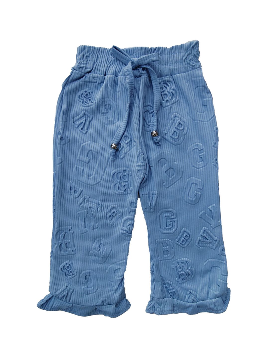 BAESD Girls Blue Cotton Casual Regular Fit Drawstring Mid-Rise Trousers-picture-49