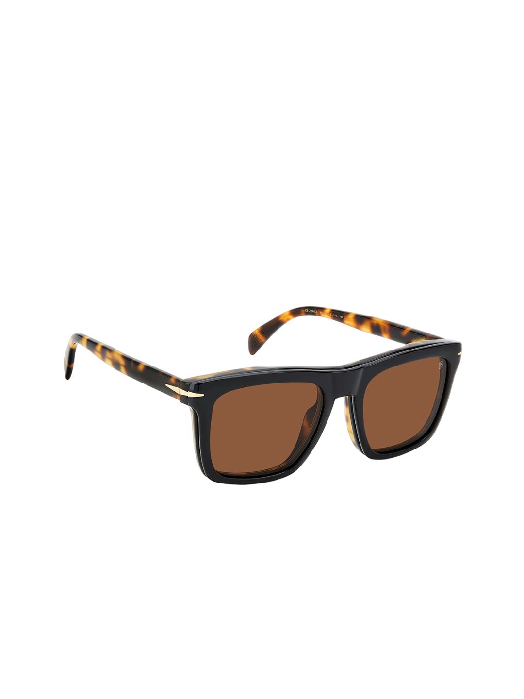 DAVID BECKHAM Men Square Sunglasses with UV Protected Lens 205311WR753SP-BLACK HAVANA-image-1