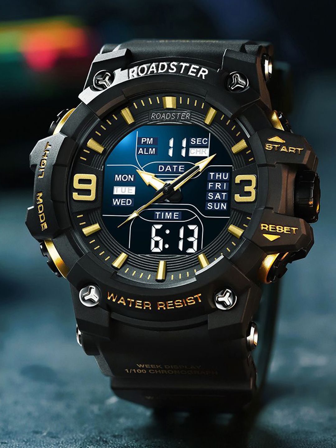 The Roadster Lifestyle Co Men Water Resistant Watch RDSTR-8049-GOLD-image-30