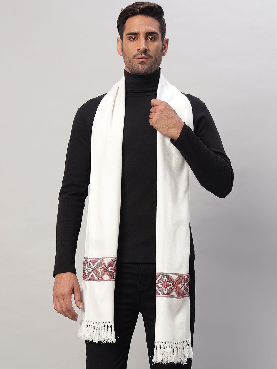 HANDICRAFT PALACE Men Merino Wool Mufflers-picture-45