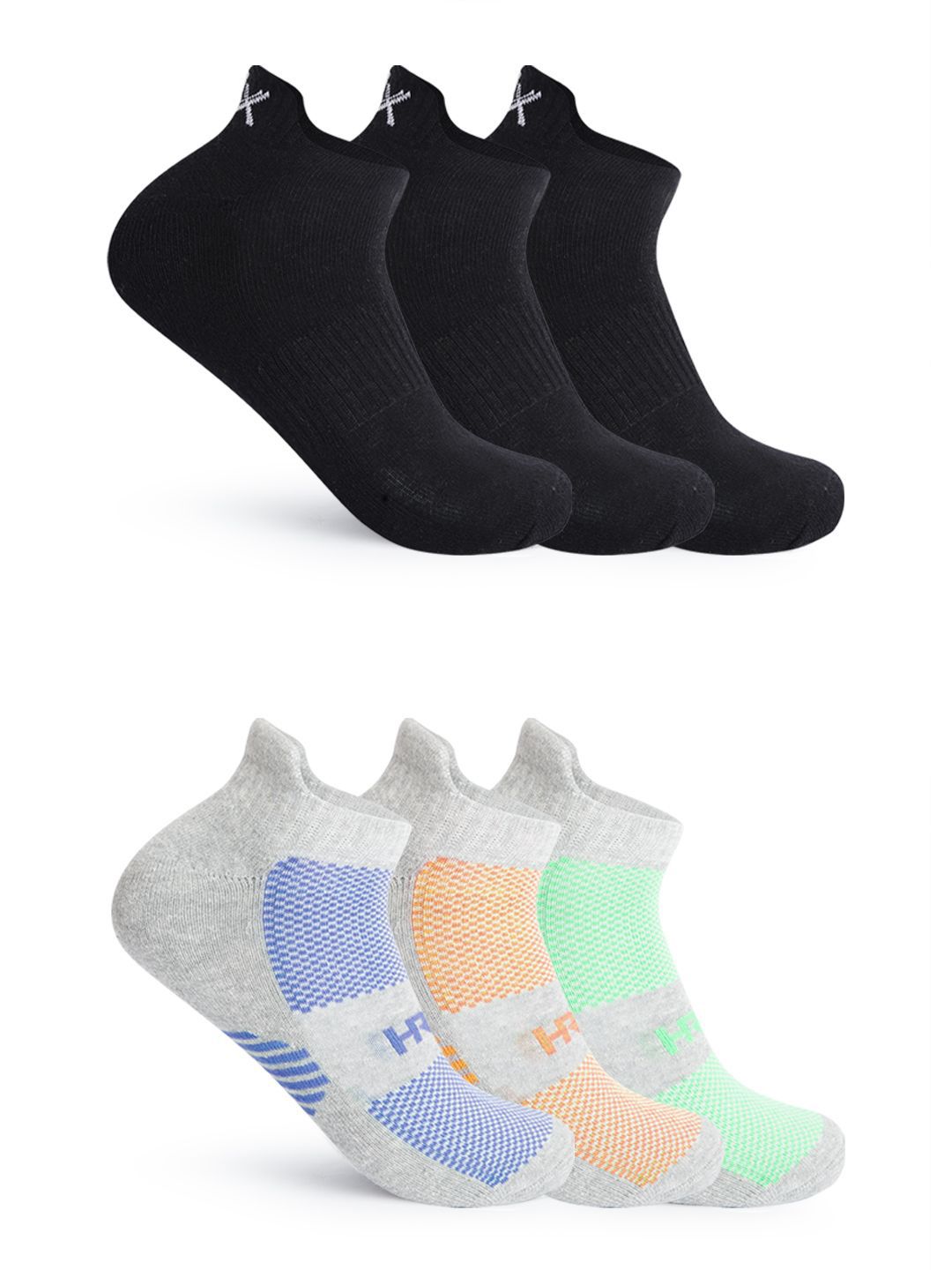 HRX by Hrithik Roshan Unisex Pack Of 6 Ankle-Length Socks-picture-16