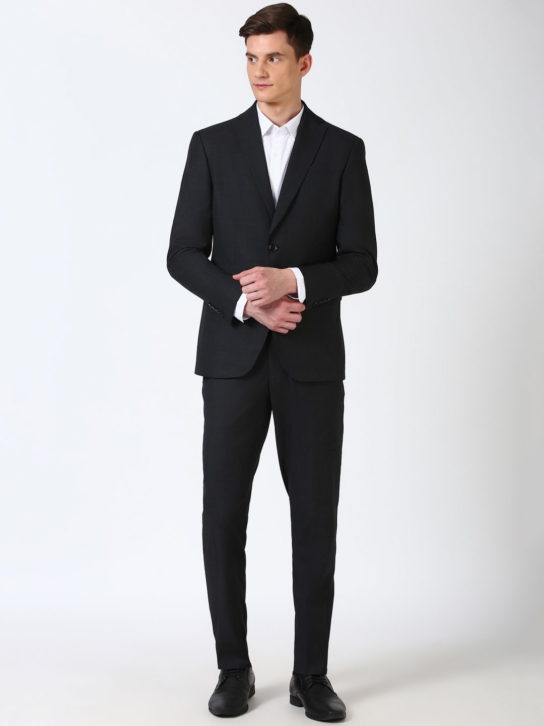 Peter England Elite Men Formal Slim-Fit Single-Breasted Two-Piece Suit-picture-33