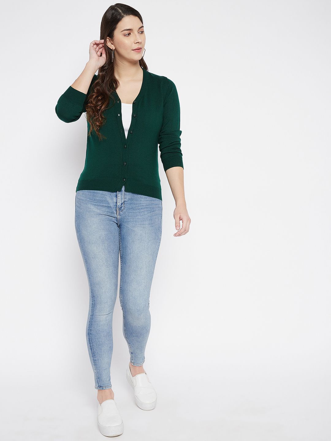 Zigo Women Woollen Winter Long Sleeves Cardigan Sweater-image-0