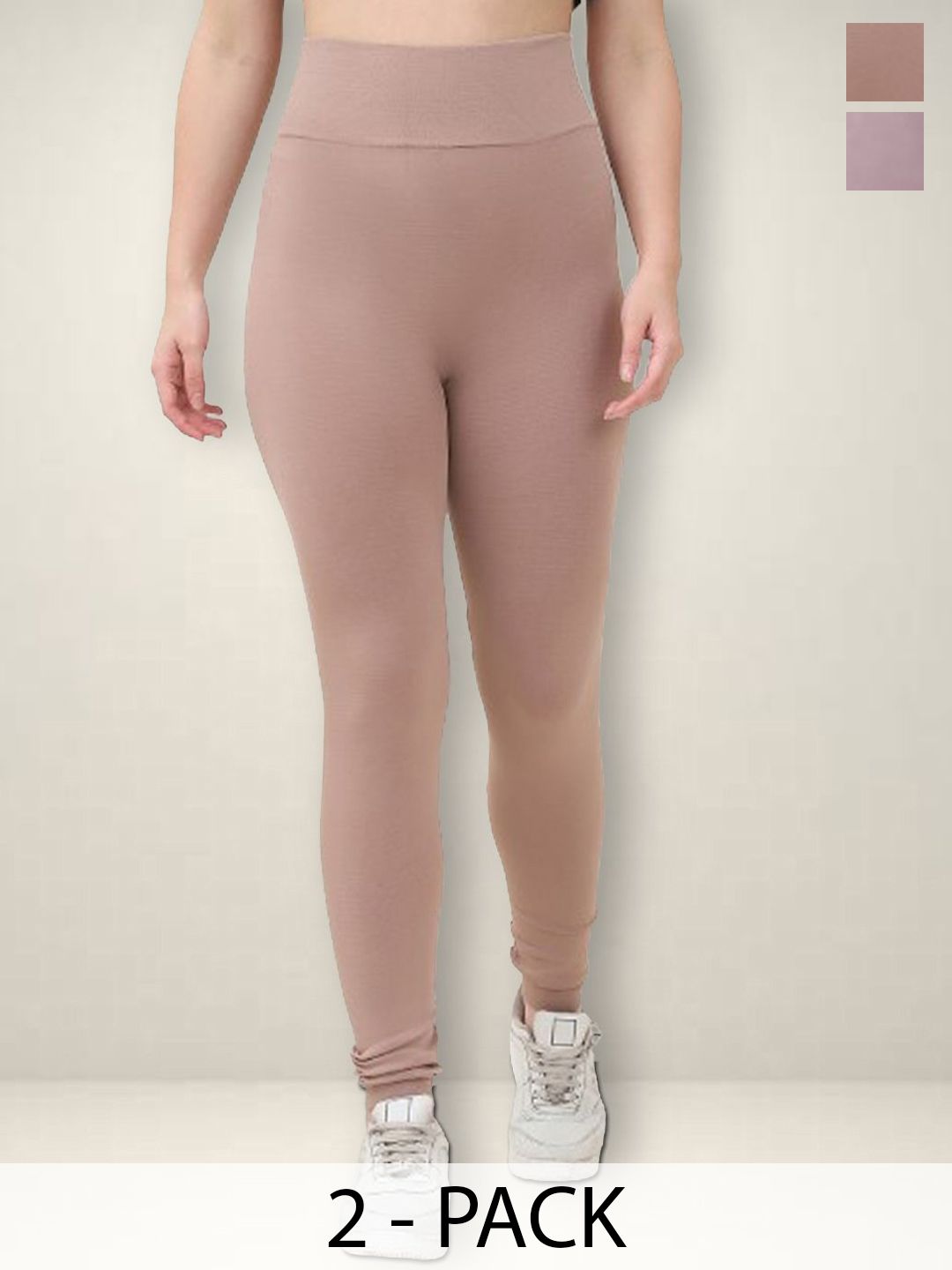 Jinfo Pack Of 2 Women High-Waisted Ankle-Length Sports Tights-picture-11