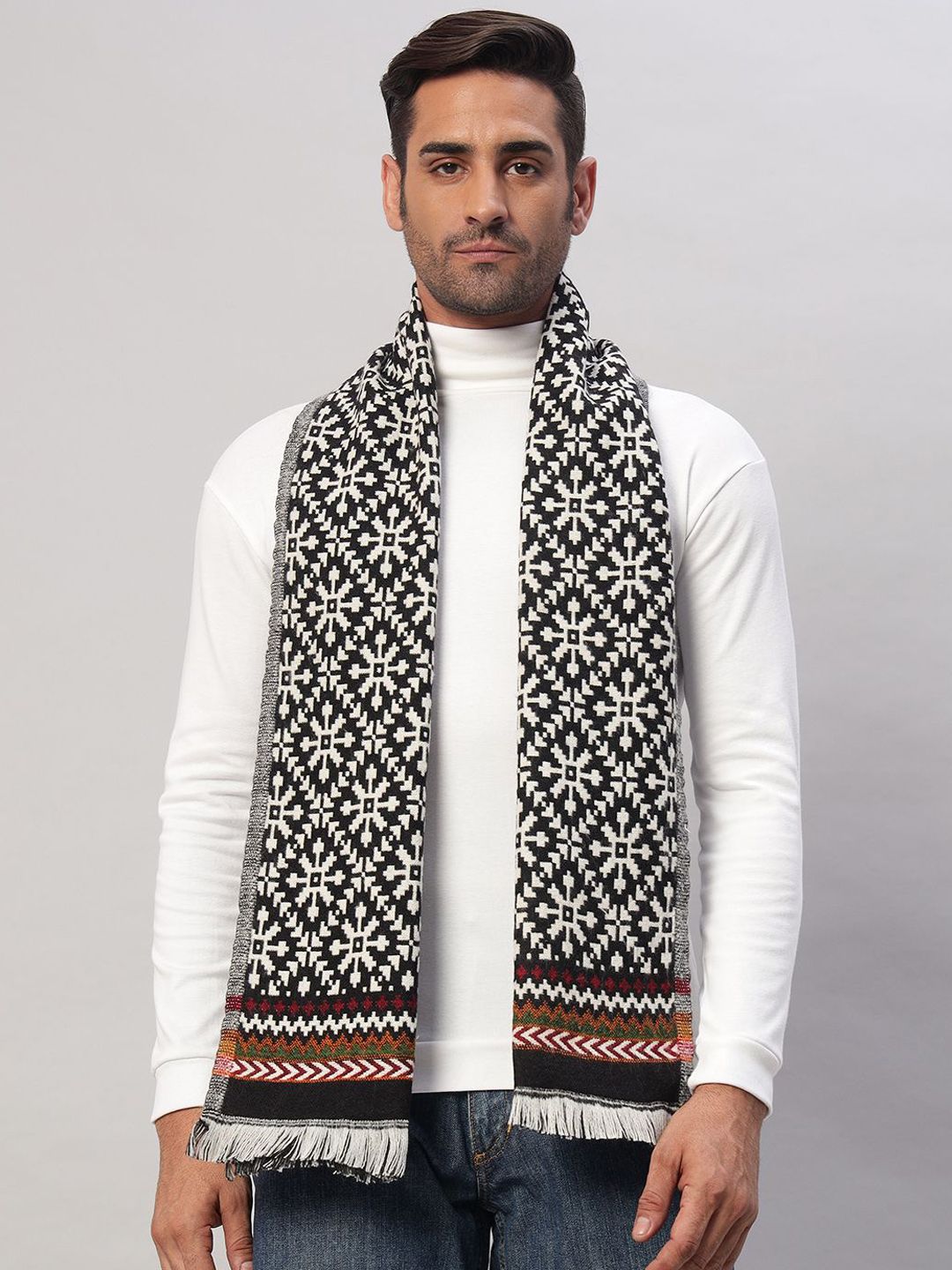 HANDICRAFT PALACE Men Reversible   Winter Mufflers-picture-39