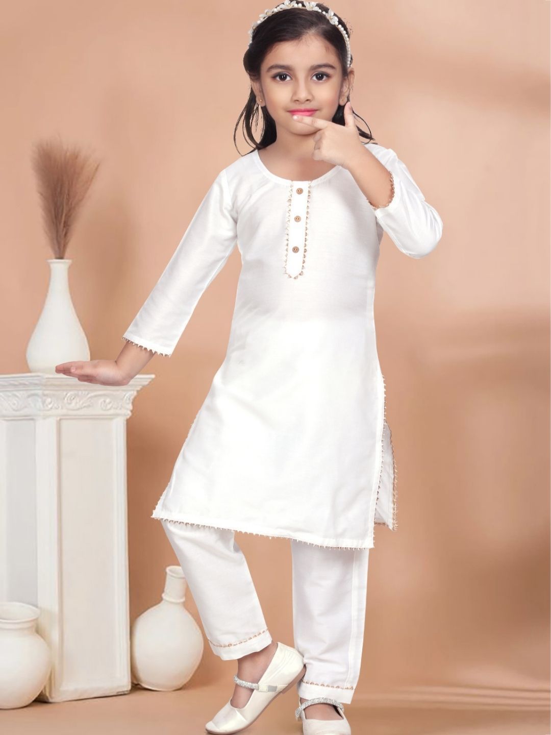Pehanaava Girls Gotta Patti Straight Kurta With Trouser-picture-48