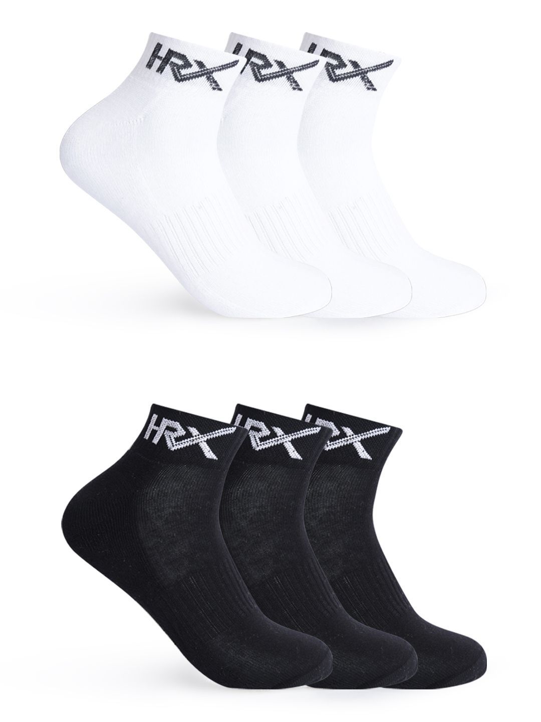 HRX by Hrithik Roshan Men Pack Of 6 Cotton Ankle-Length Socks-image-37