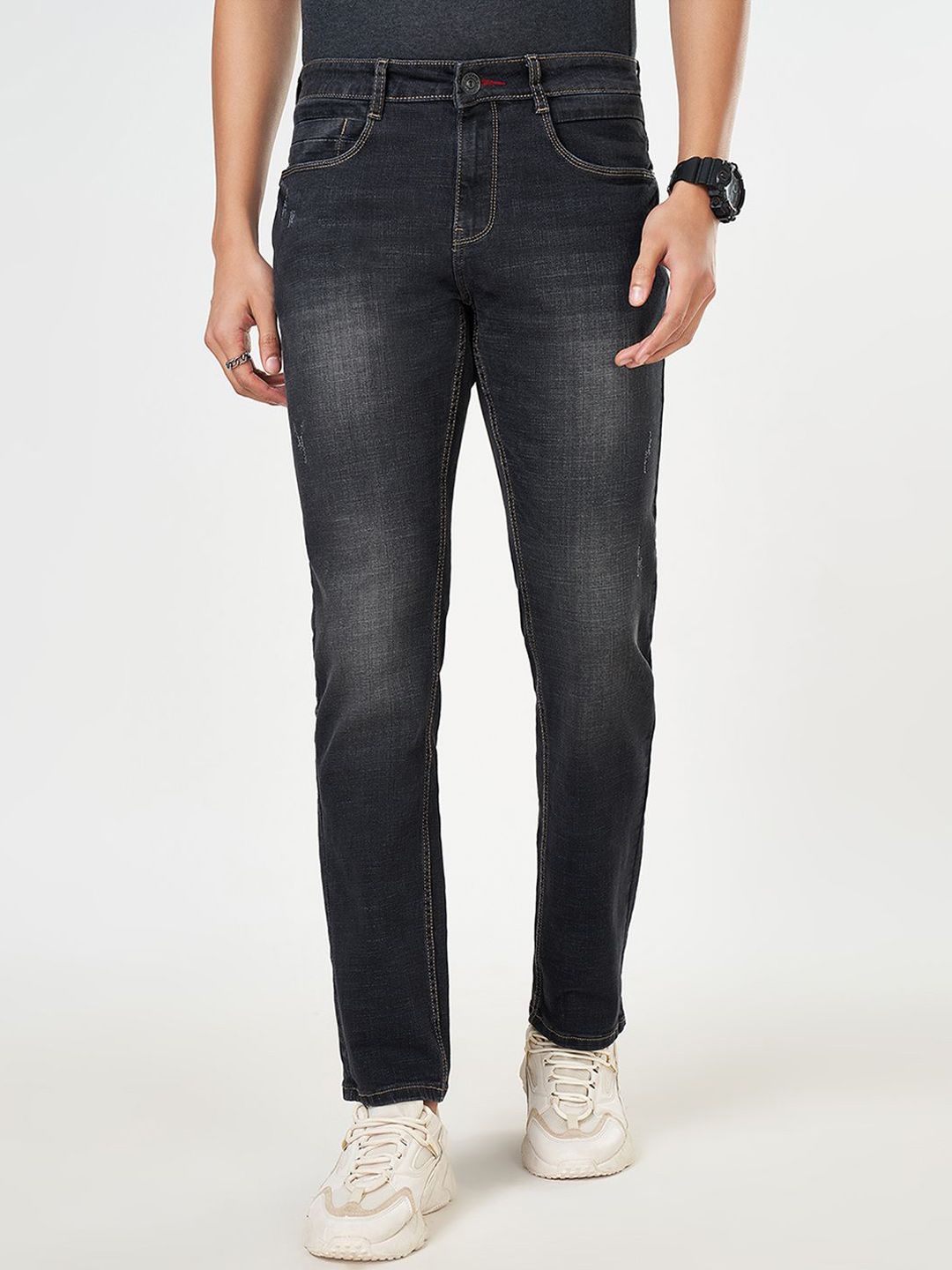 SF JEANS by Pantaloons Men Straight Fit Light Fade Jeans-picture-41