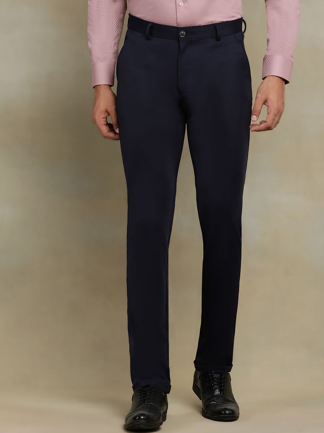 JB STUDIO Men Slim Fit Mid-Rise Cotton Trousers-image-49