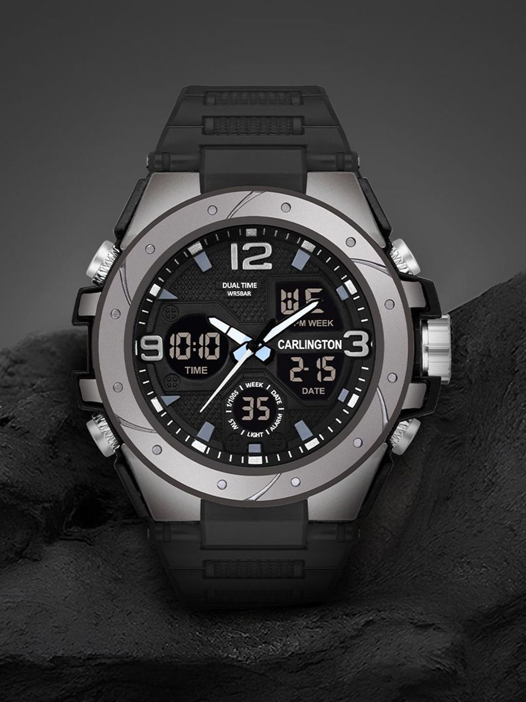 CARLINGTON Men Dial & Straps Digital Multi Function Watch CT 9105 Black1-image-41