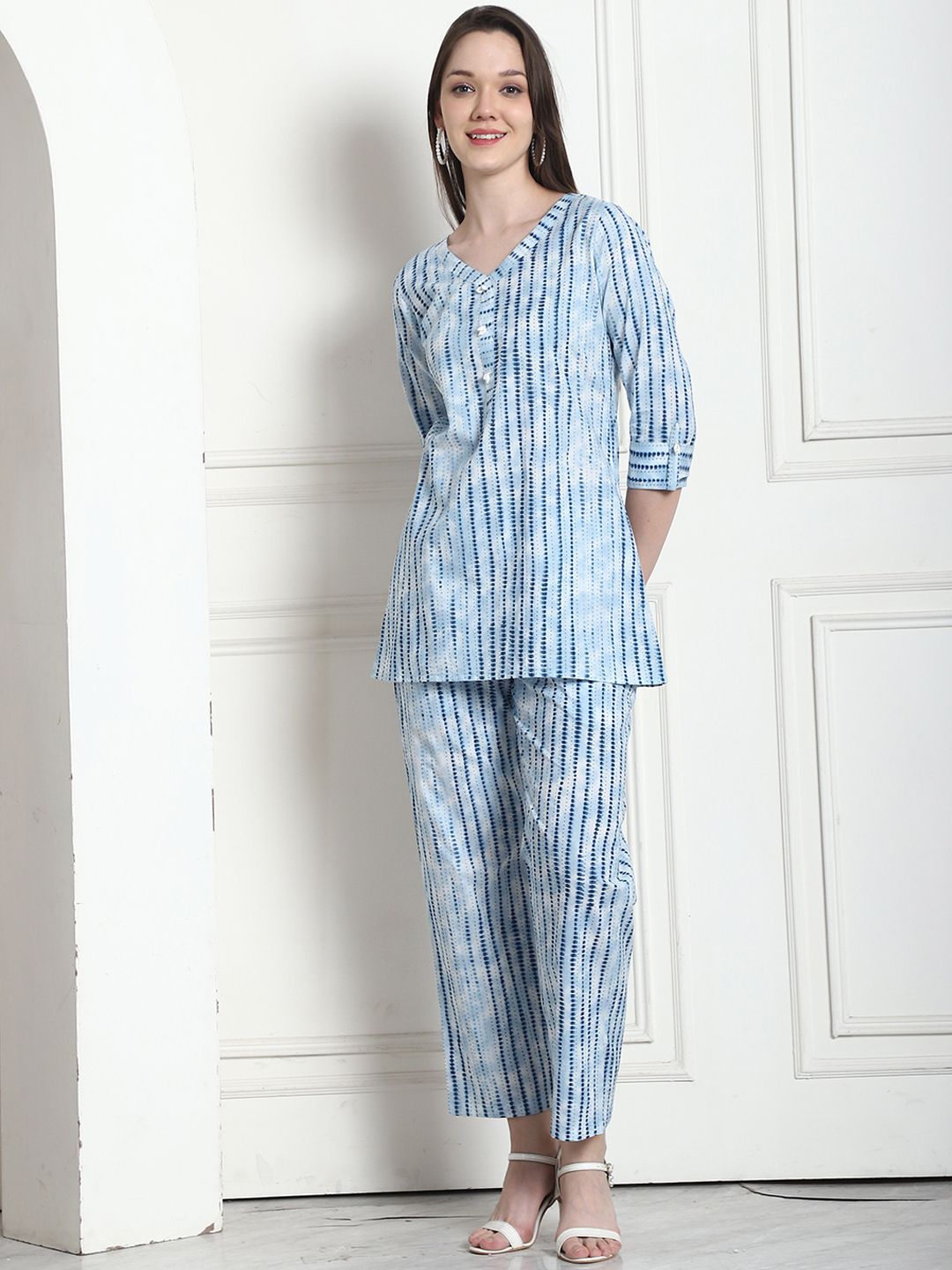 Roly Poly Tie & Die Pure Cotton Three Quarter Sleeve Tunic & Trouser Co-Ords-picture-16