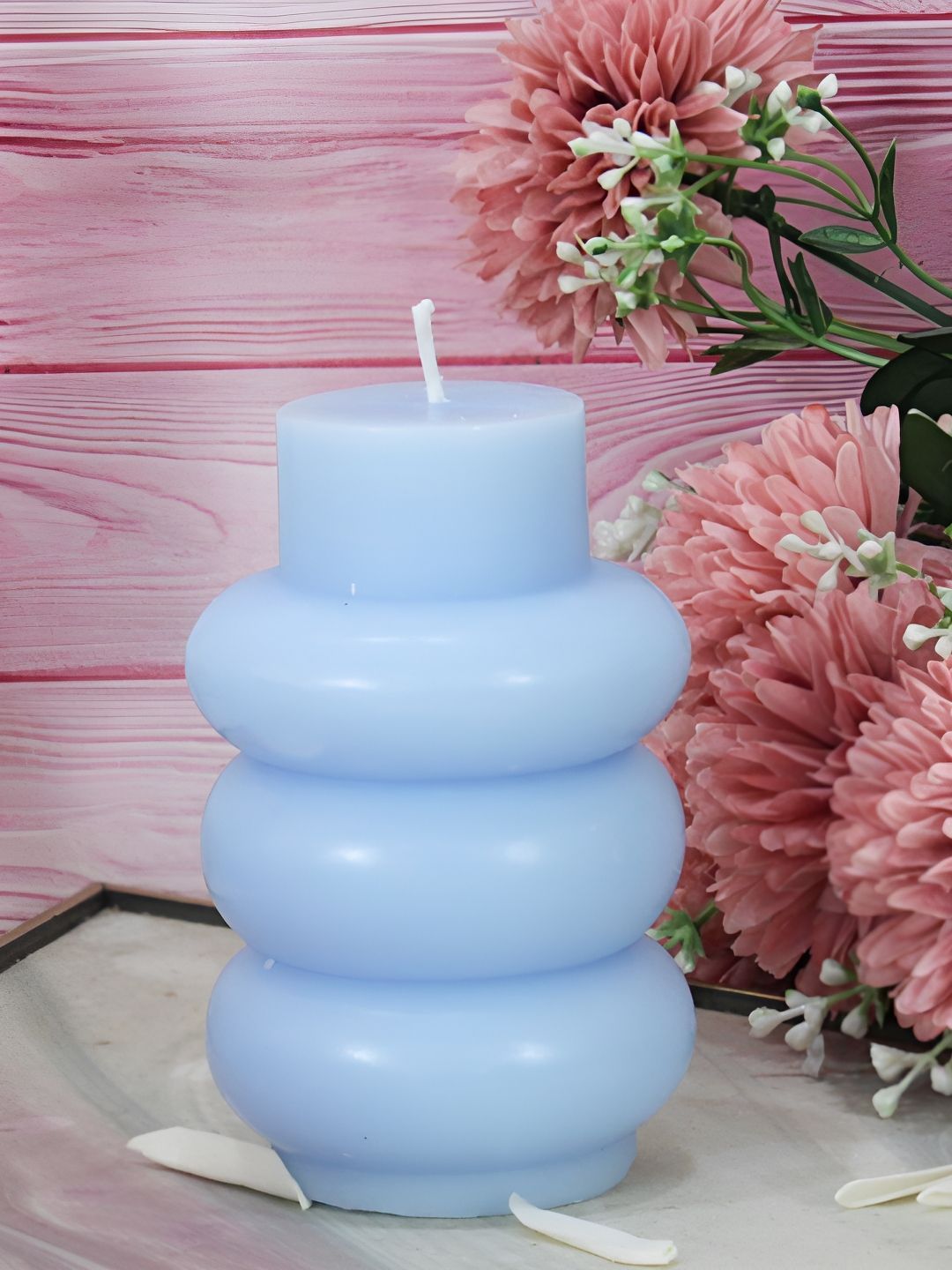 TIED RIBBONS Blue Berries Scented 48 Hours Burn Time Pillar Candle-picture-12