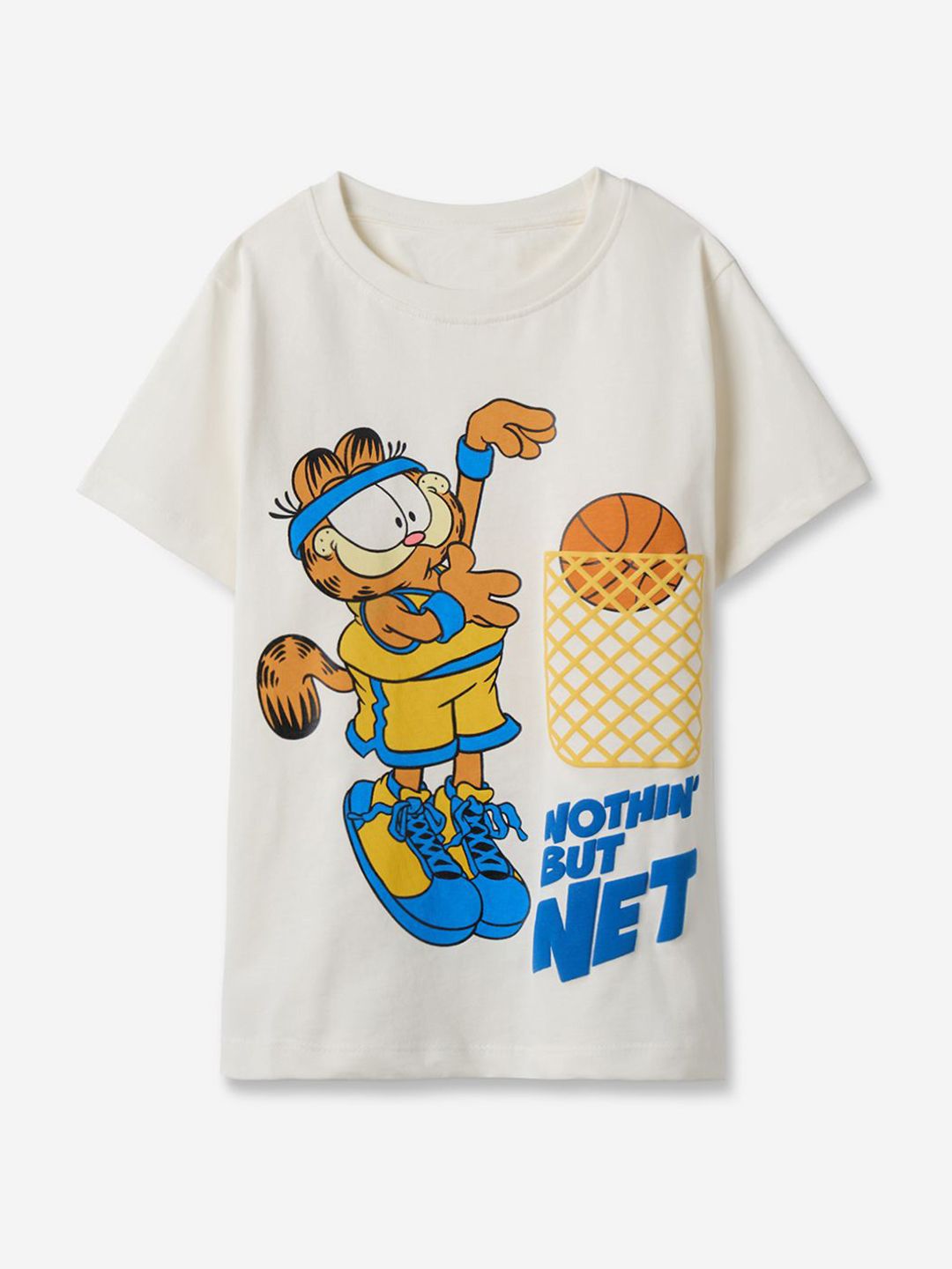 The Souled Store Boys Garfield Typography Printed Round Neck Cotton T-shirt-picture-43