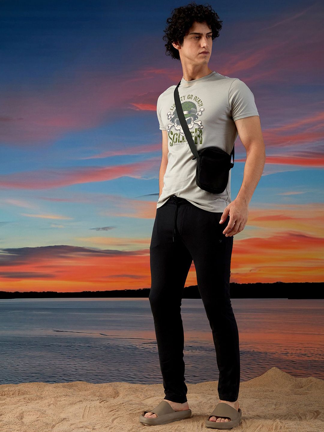 Markle Moro Men Slim Fit High-Rise Joggers Trousers-image-19