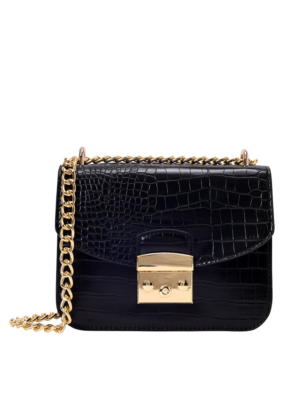 Lino Perros Croc Textured Structured Shoulder Bag-picture-35