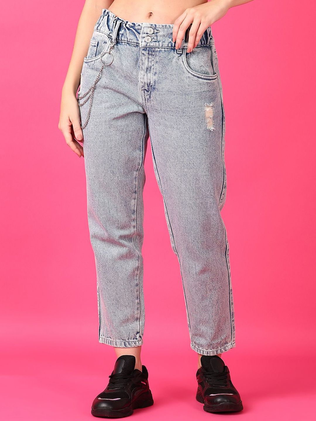 V-Mart Women High-Rise Mildly Distressed Jeans-image-17