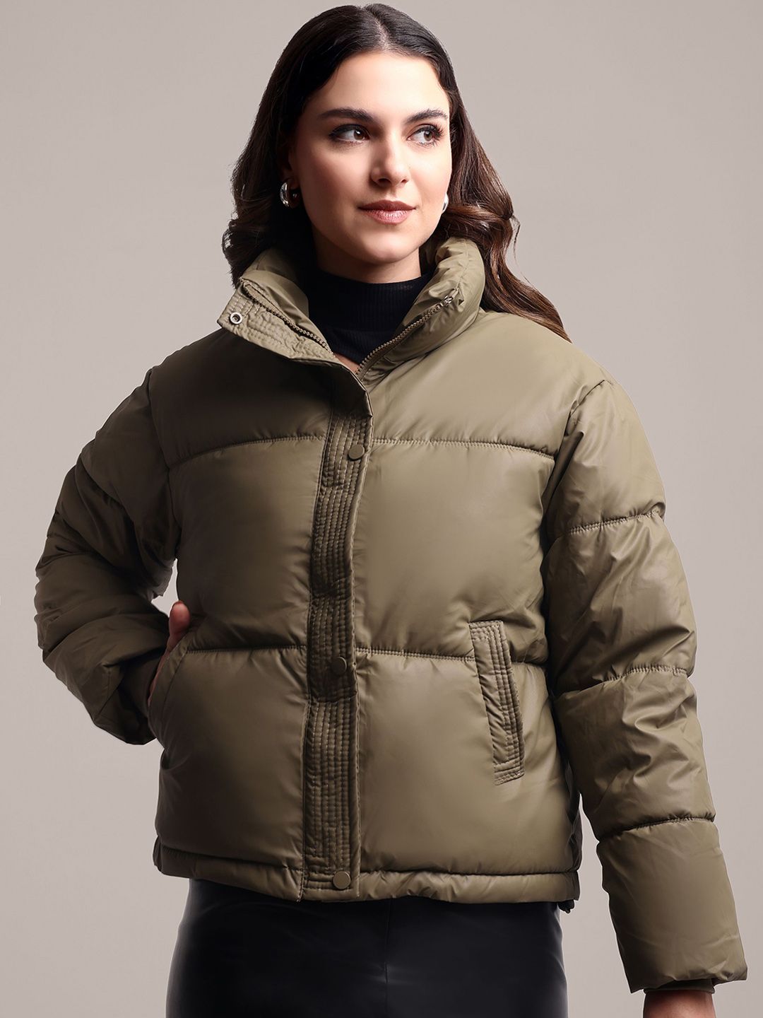 iki chic Women Windcheater and Water Resistant Puffer Jacket-picture-14