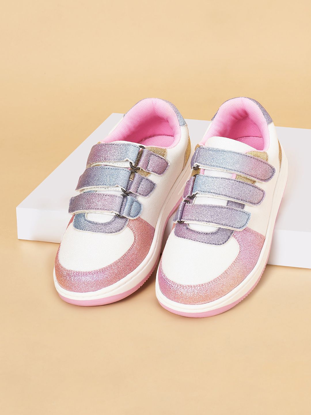 Pantaloons Junior Girls Textured PU Sneakers-picture-48