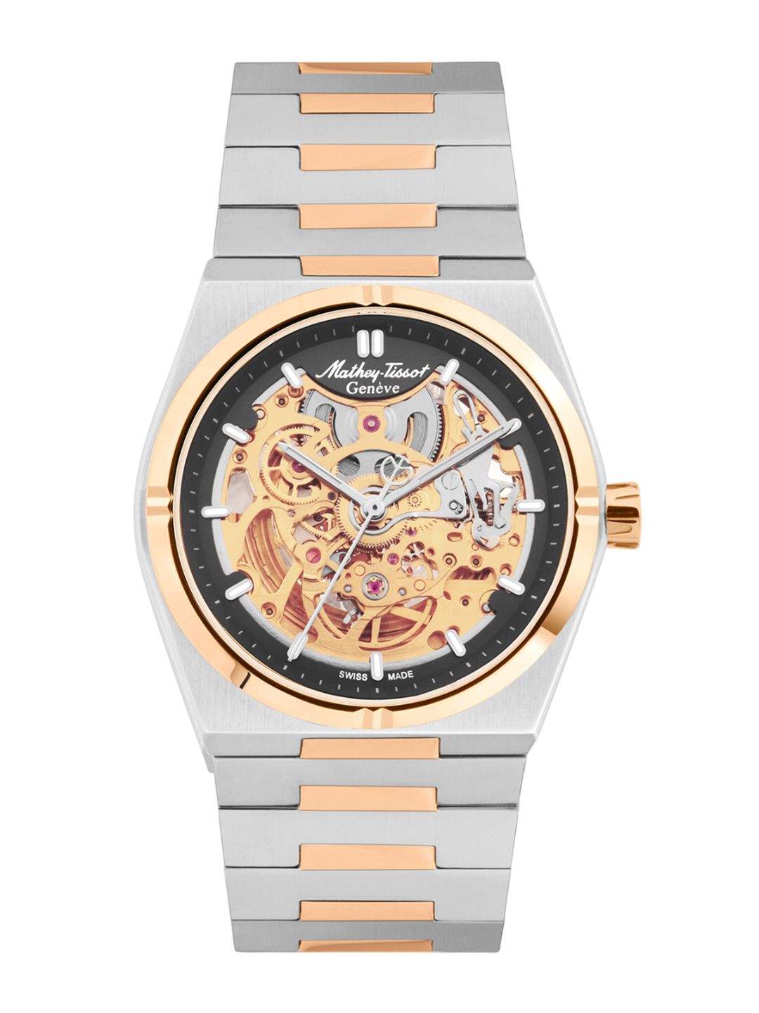 Mathey-Tissot Men Dial & Stainless Steel Bracelet Style Straps Analogue Automatic Watch-image-29