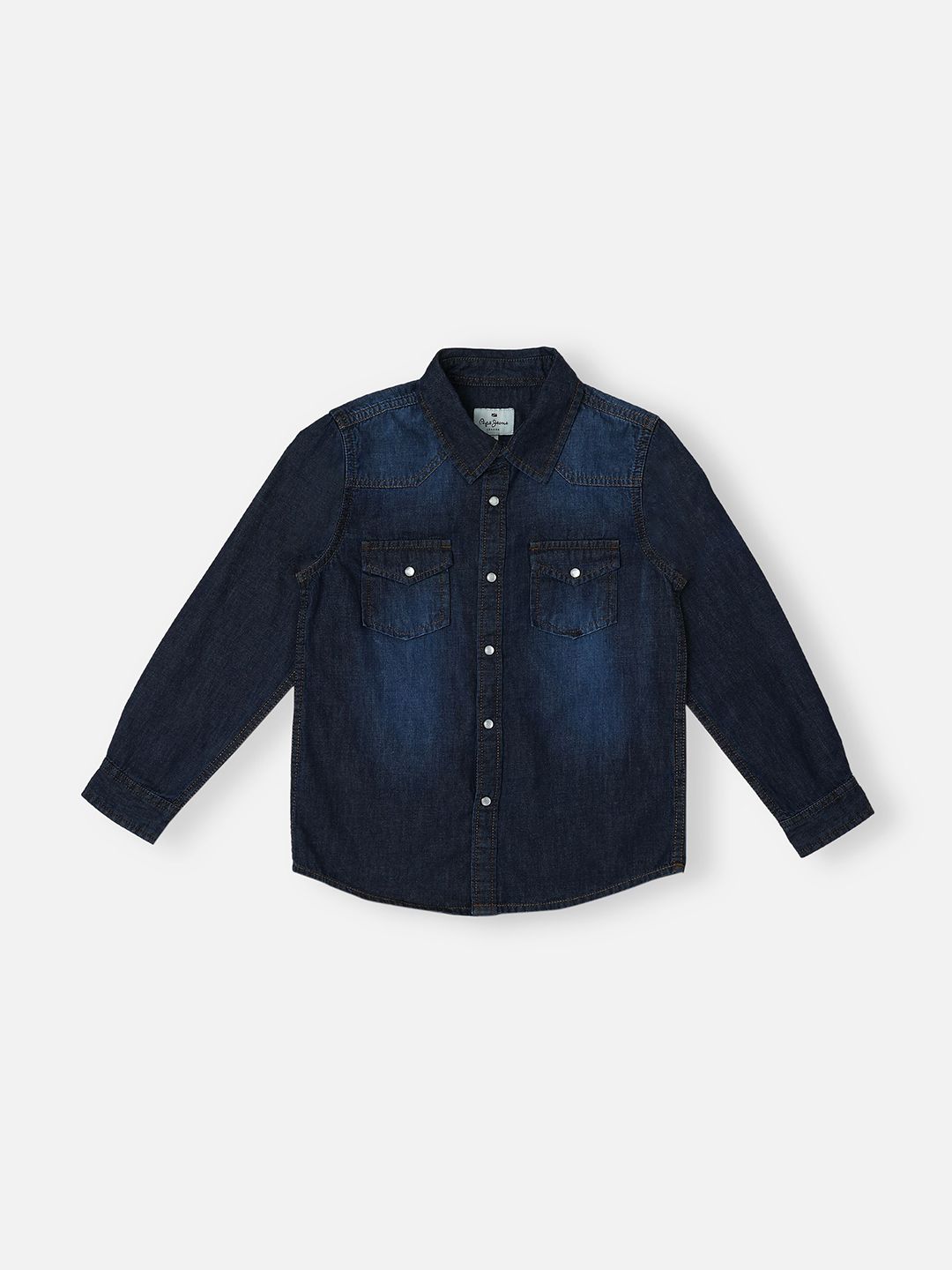 Pepe Jeans Boys Spread Collar Faded Cotton Casual Shirt-picture-29