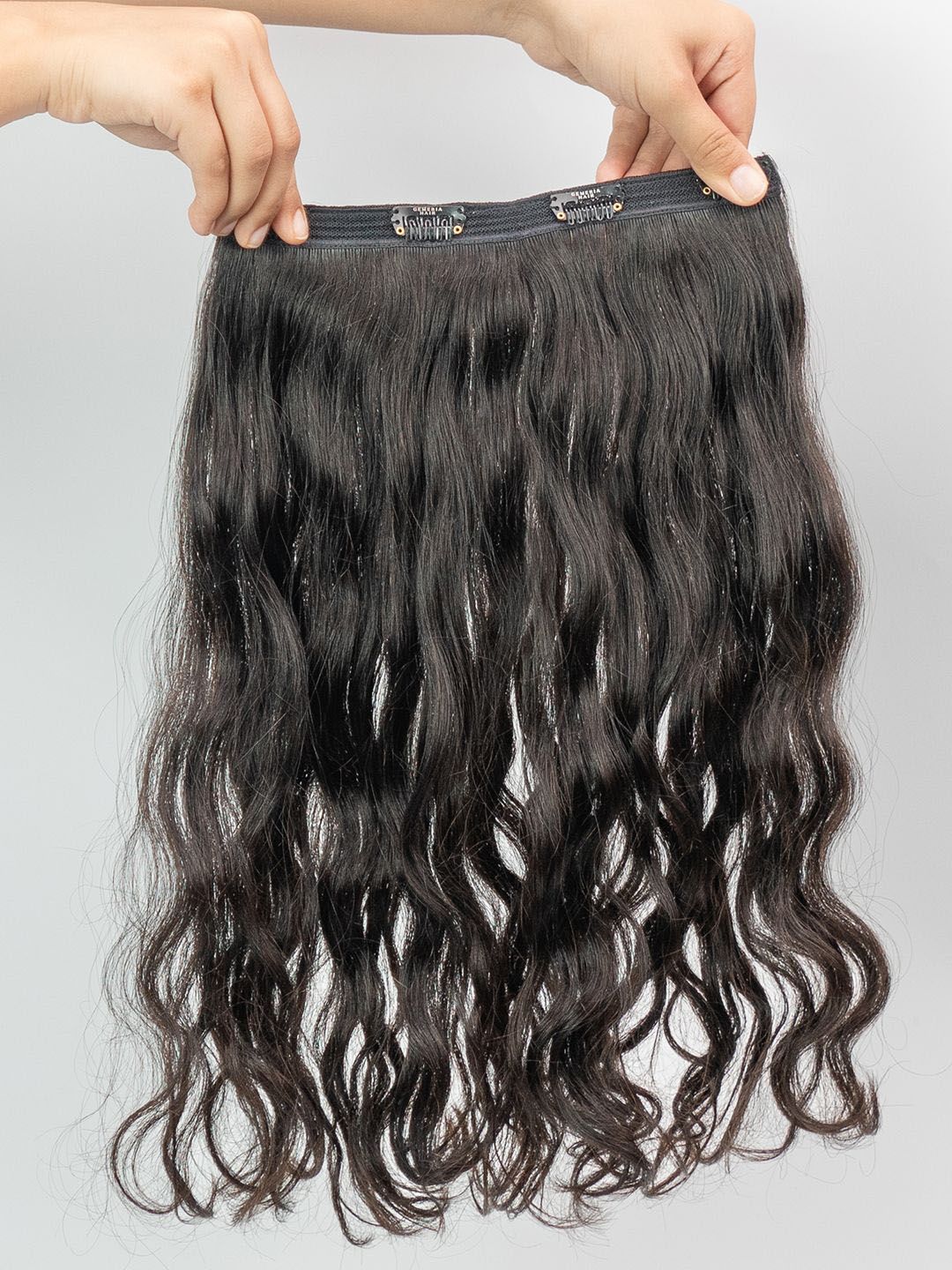GEMERIA HAIR Clip In Volumizer Hair Extension 24Inch - Jet Black-image-4