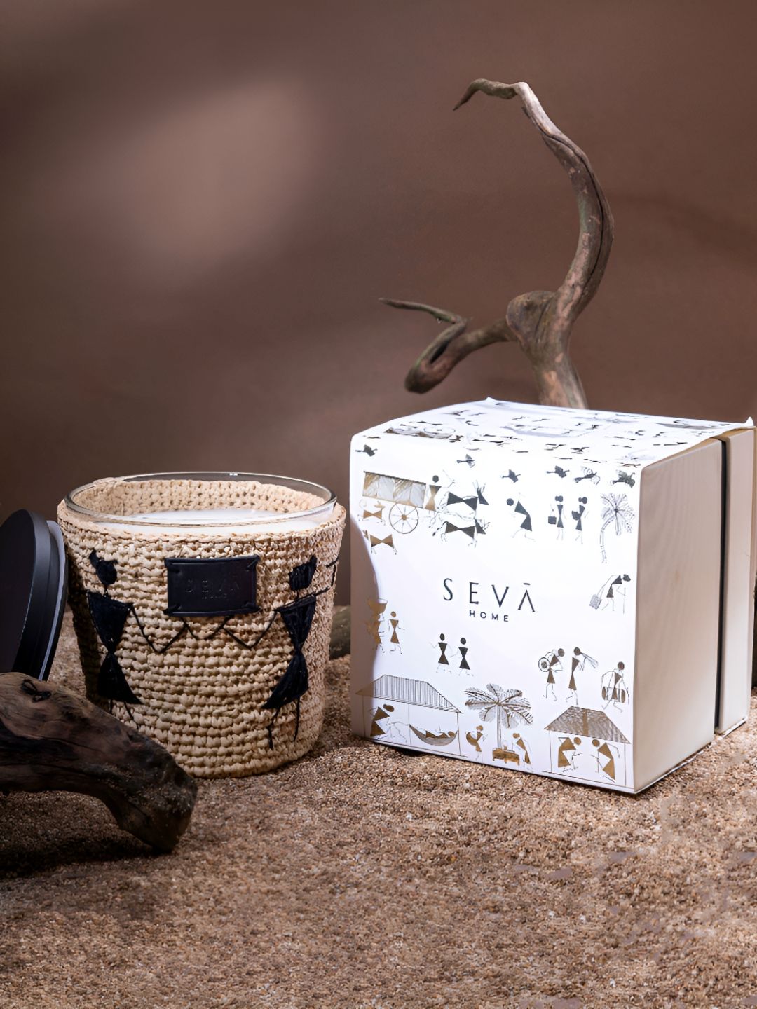 Seva Home Brown & Black 1 pieces Jar Candle-picture-18