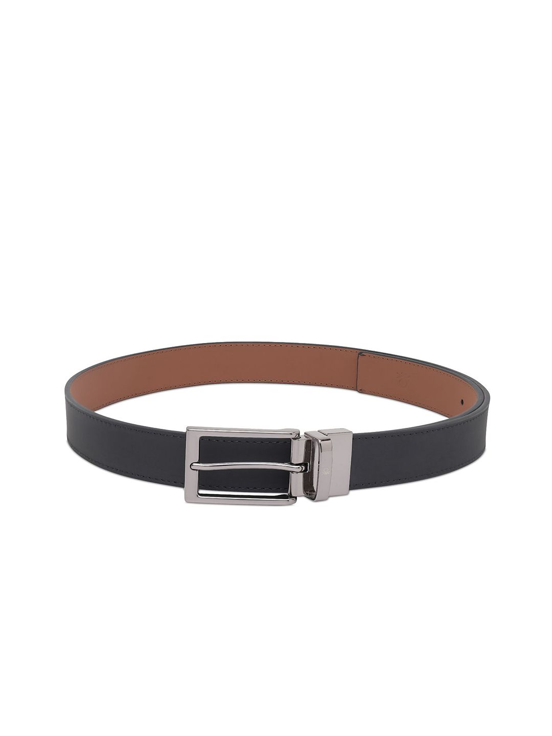 United Colors of Benetton Men Leather Reversible Formal Slim Belt-image-48