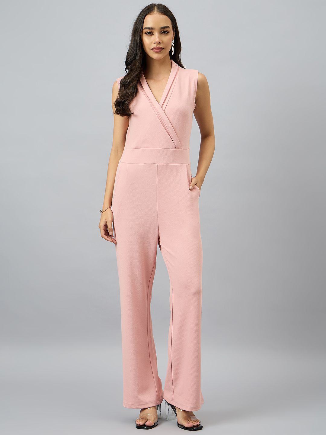 COLOR CAPITAL Women Solid V-Neck Basic Jumpsuit-picture-41