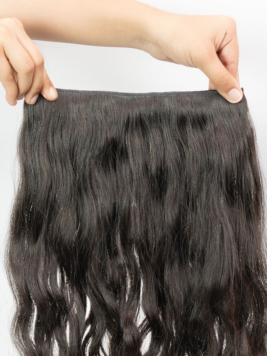GEMERIA HAIR Clip In Volumizer Hair Extension 26 Inch - Jet Black-image-5