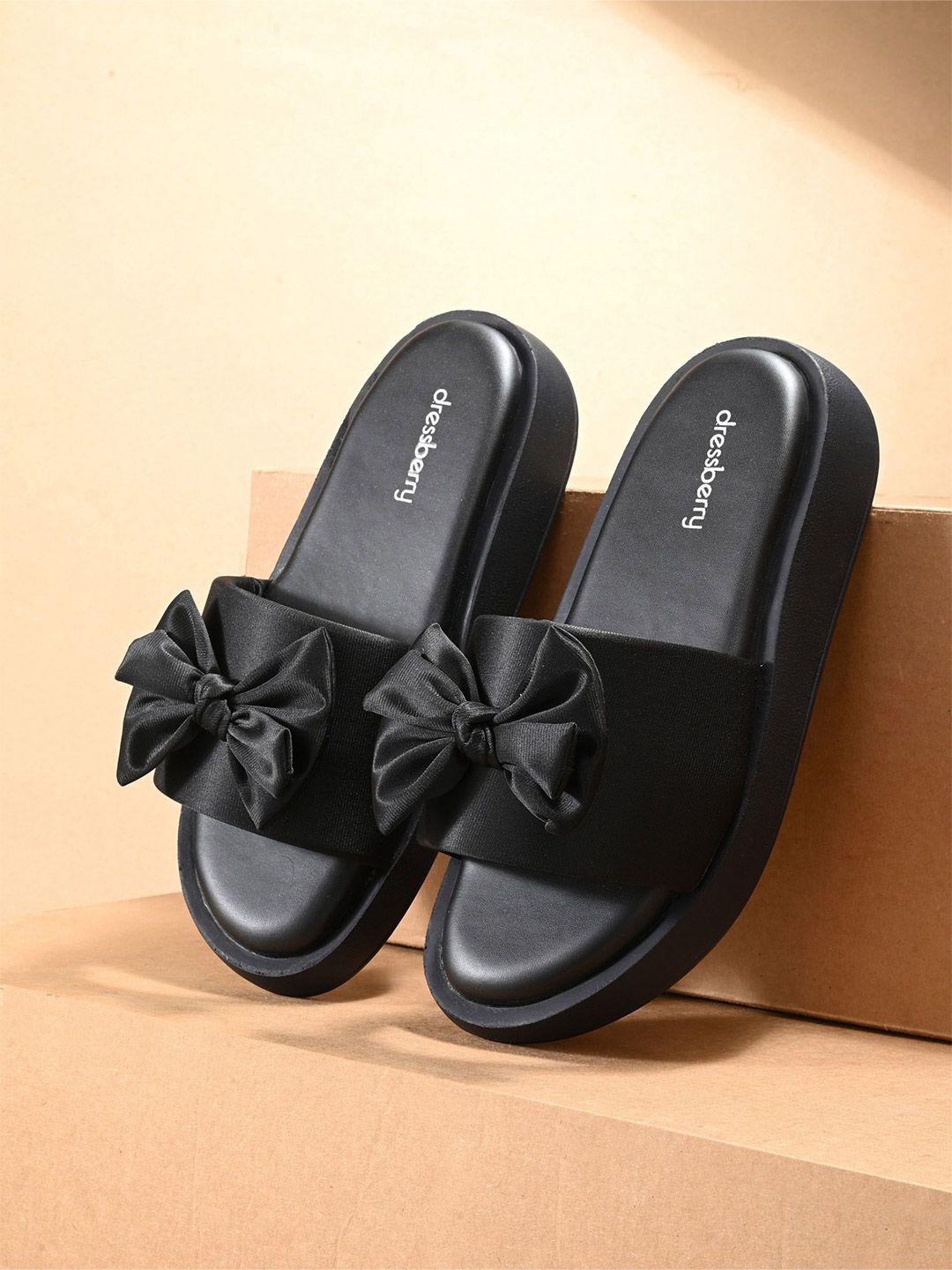 DressBerry Women Open Toe Flats Detail Bow-image-31