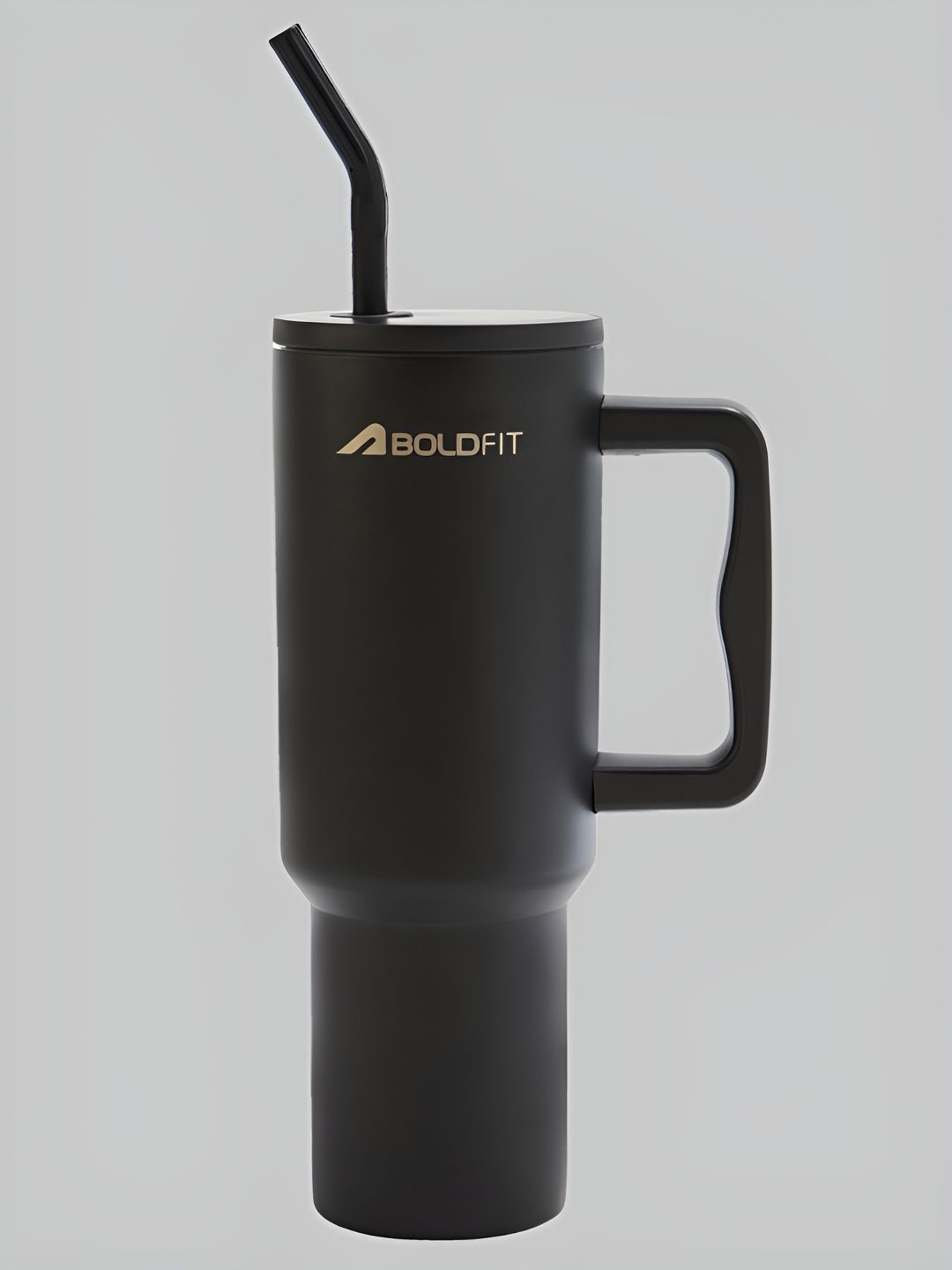 BOLDFIT Black Single Stainless Steel Solid Double Wall Vacuum Water Bottle-image-11