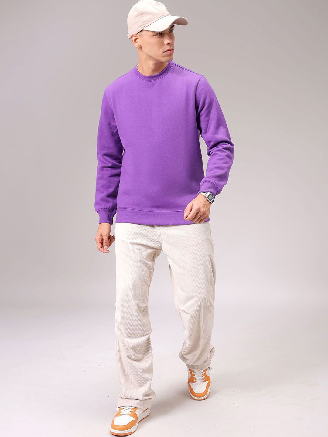 The Indian Garage Co Men Purple Round Neck Long Sleeves Pullover Sweatshirt-picture-41