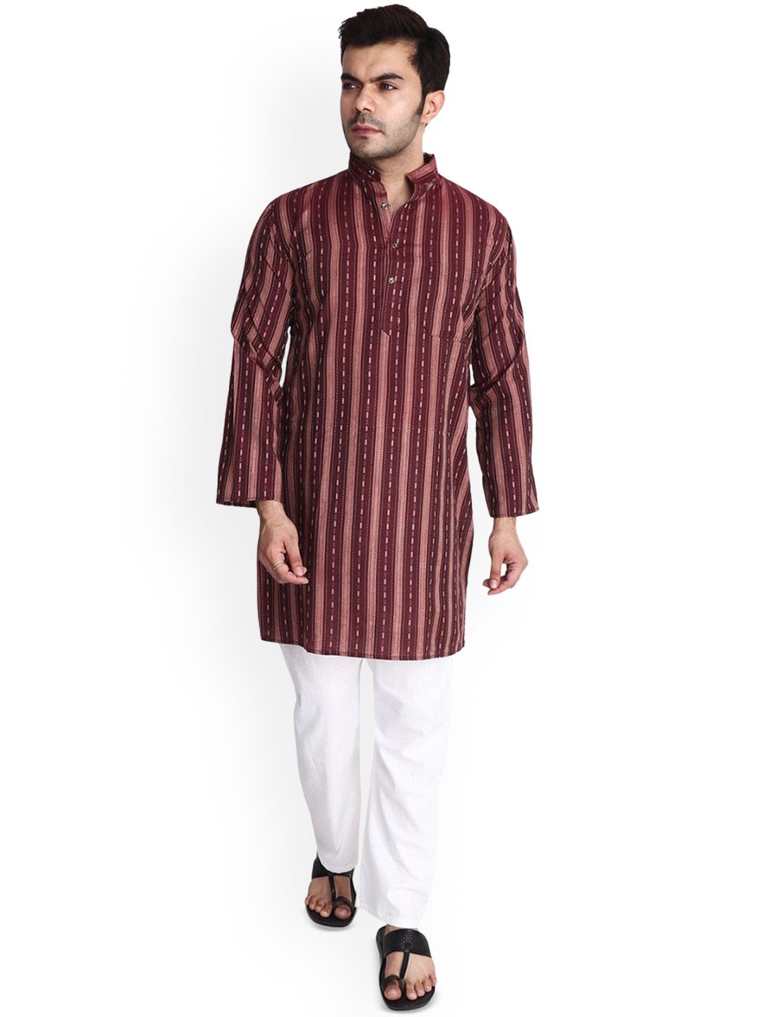 Aaryavar Men Geometric Kurta-picture-12