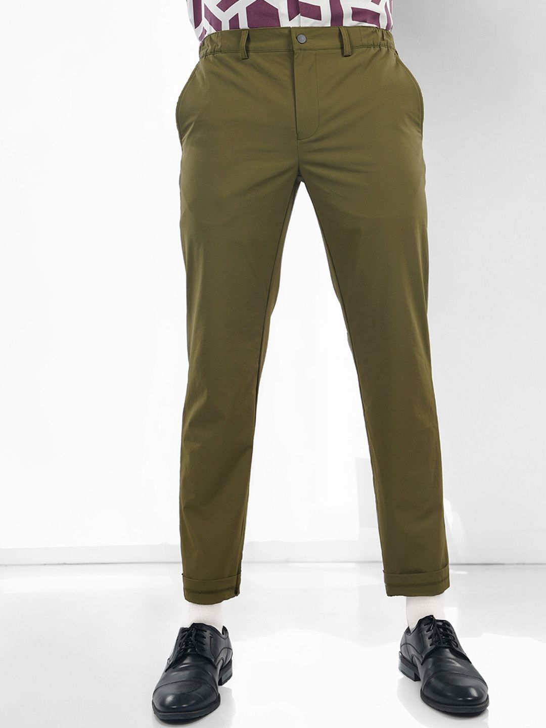 Celio Men Solid Mid-Rise Regular Trousers-picture-19