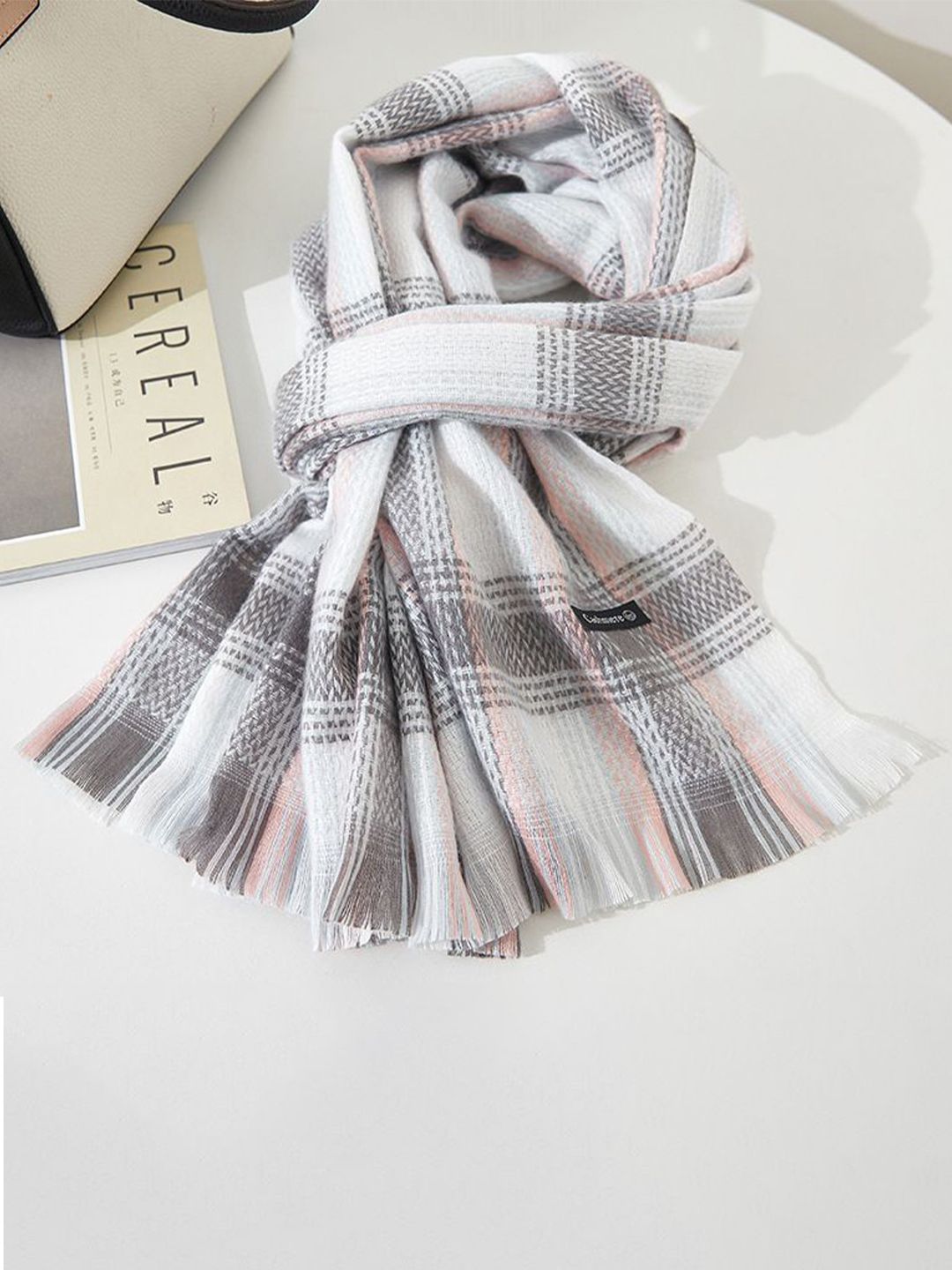 Alexvyan Women Checked Stole-picture-22