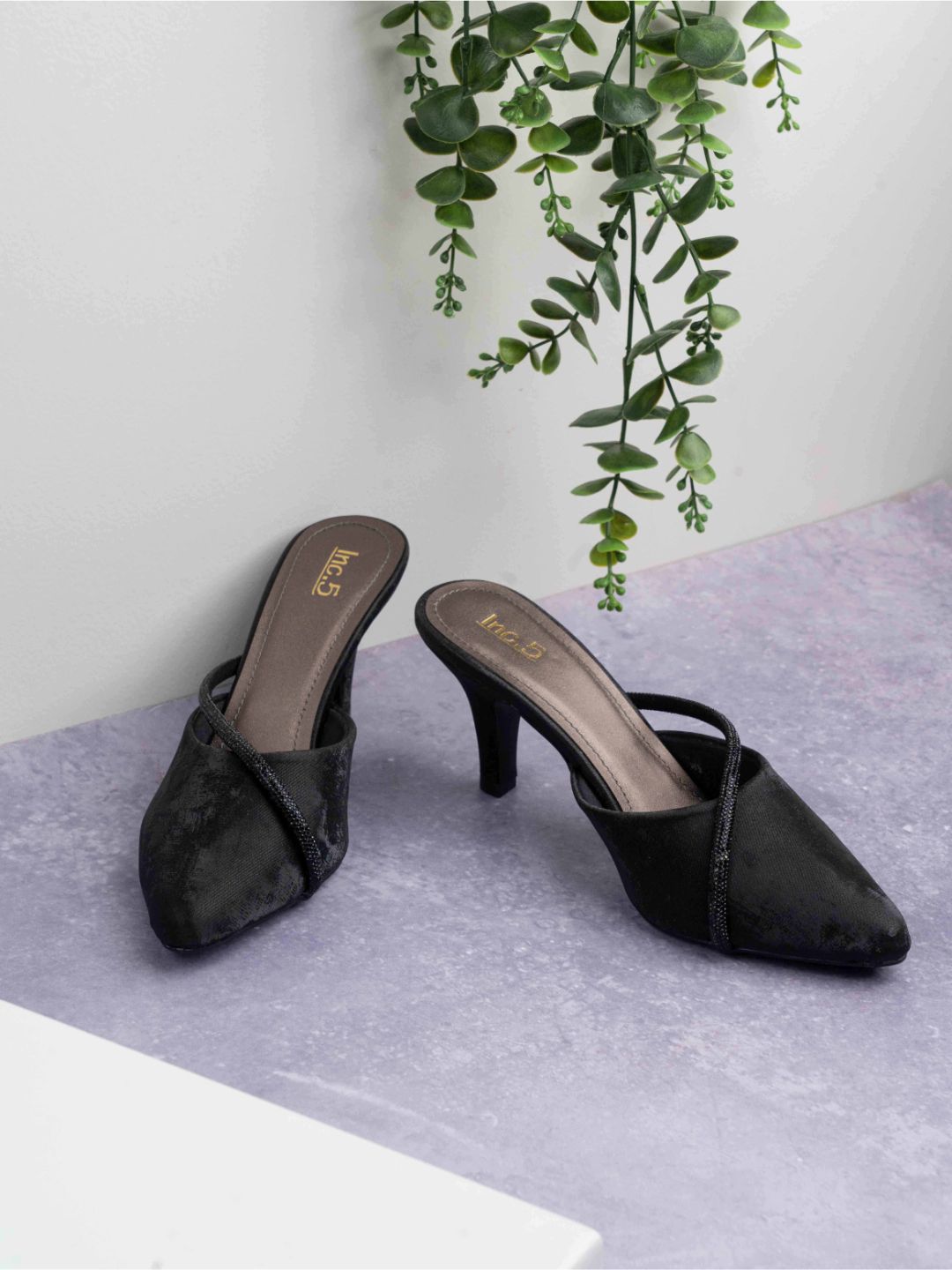 Inc 5 Women Party Pointed Toe Kitten Mules-picture-37