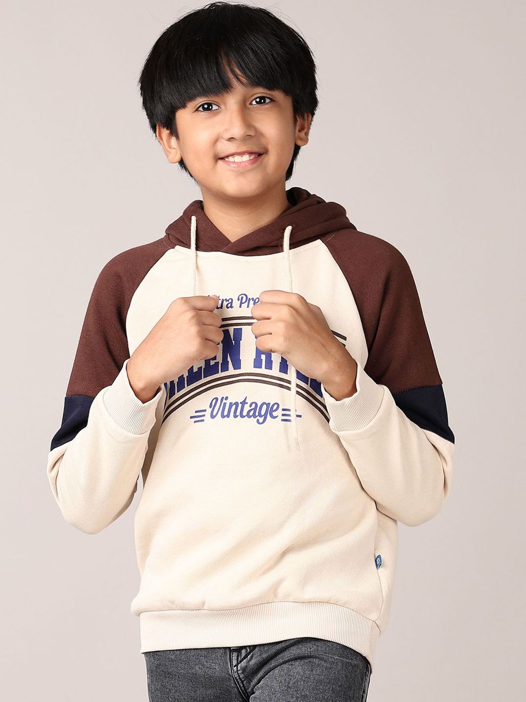 V-Mart Boys Typography Printed Hooded Pullover Sweatshirt-picture-27