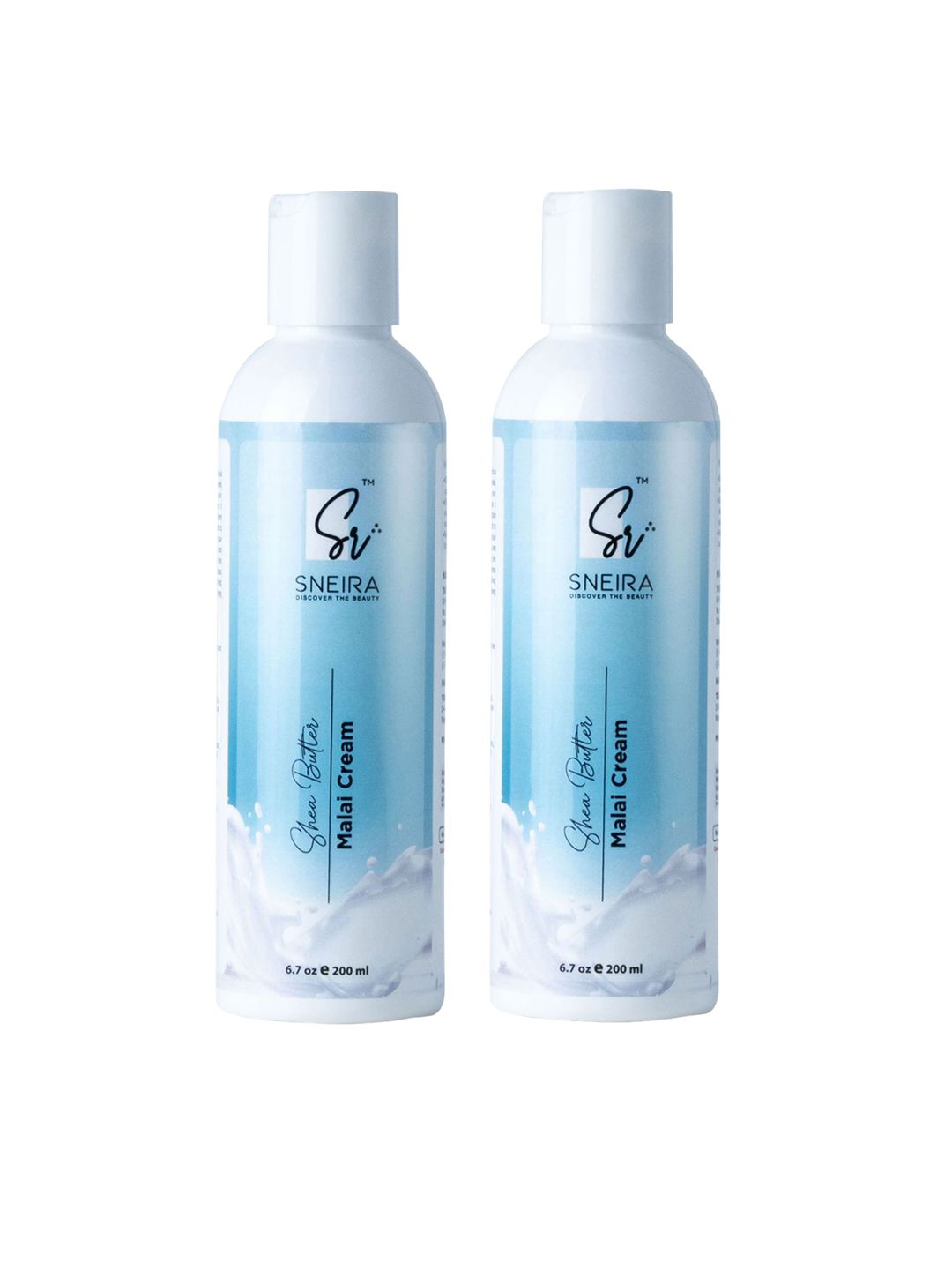 SNEIRA Set Of 2 Shea Butter Malai Cream Body Lotion - 200 ml Each-image-38
